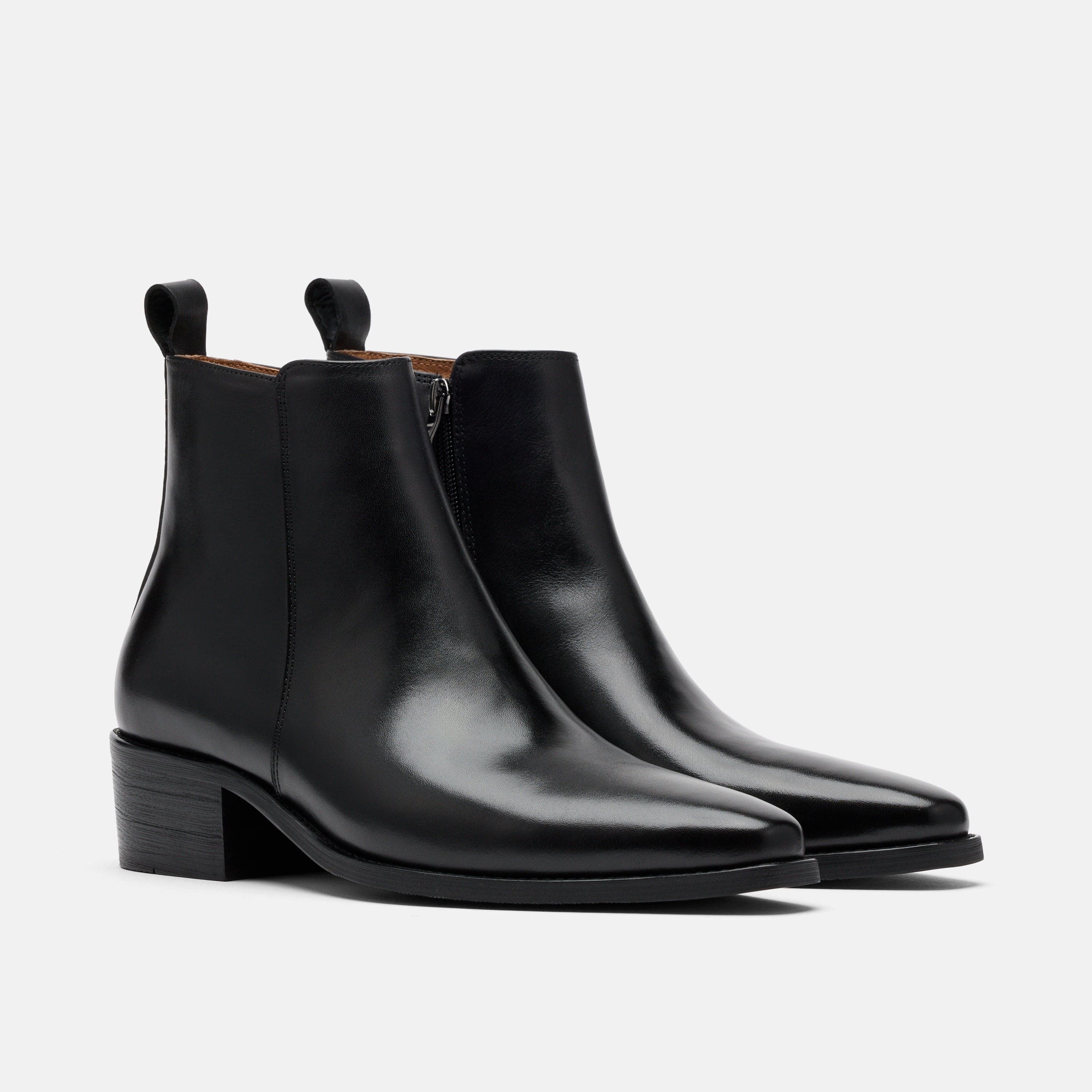 Dante Black Leather Chelsea Boots