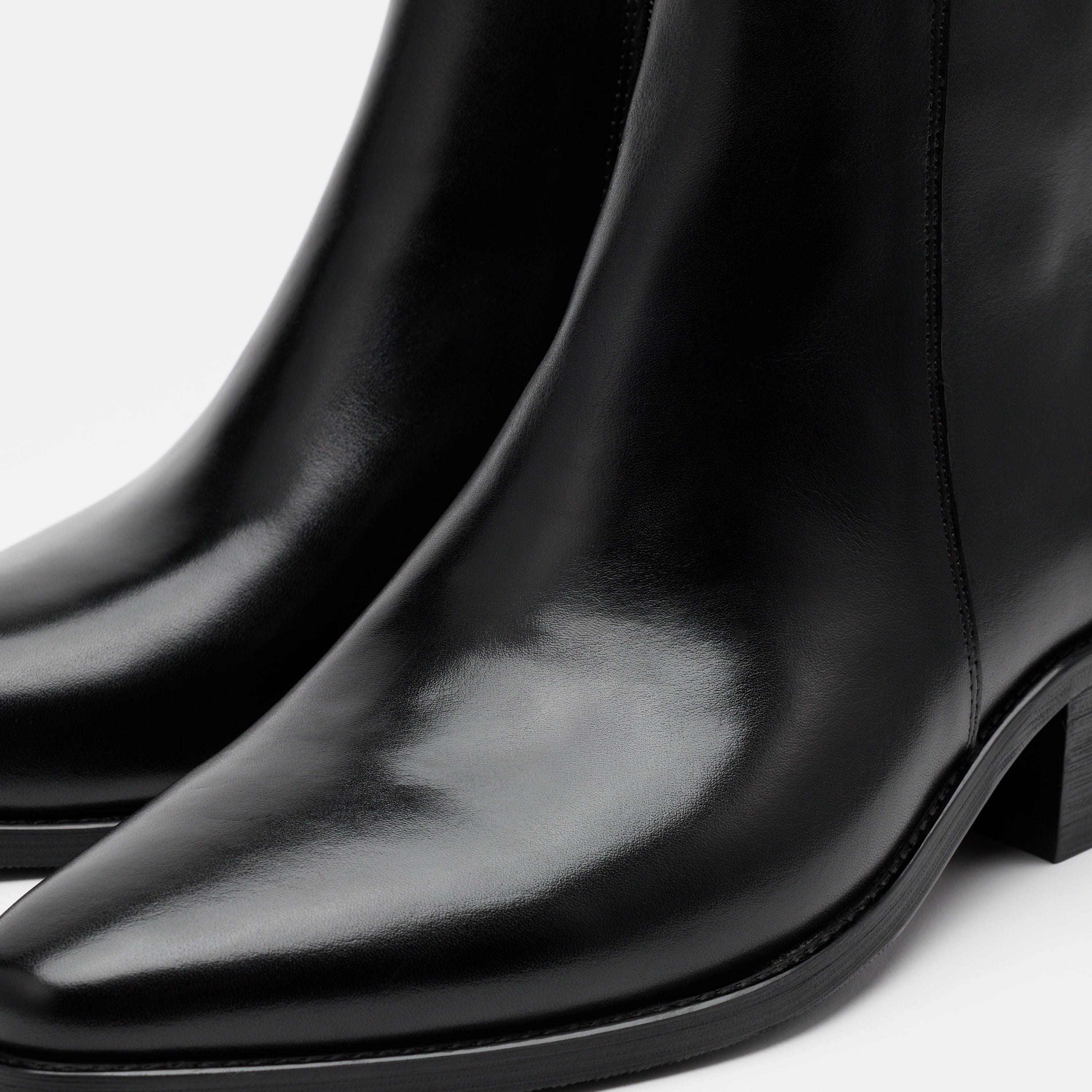 Dante Black Leather Chelsea Boots