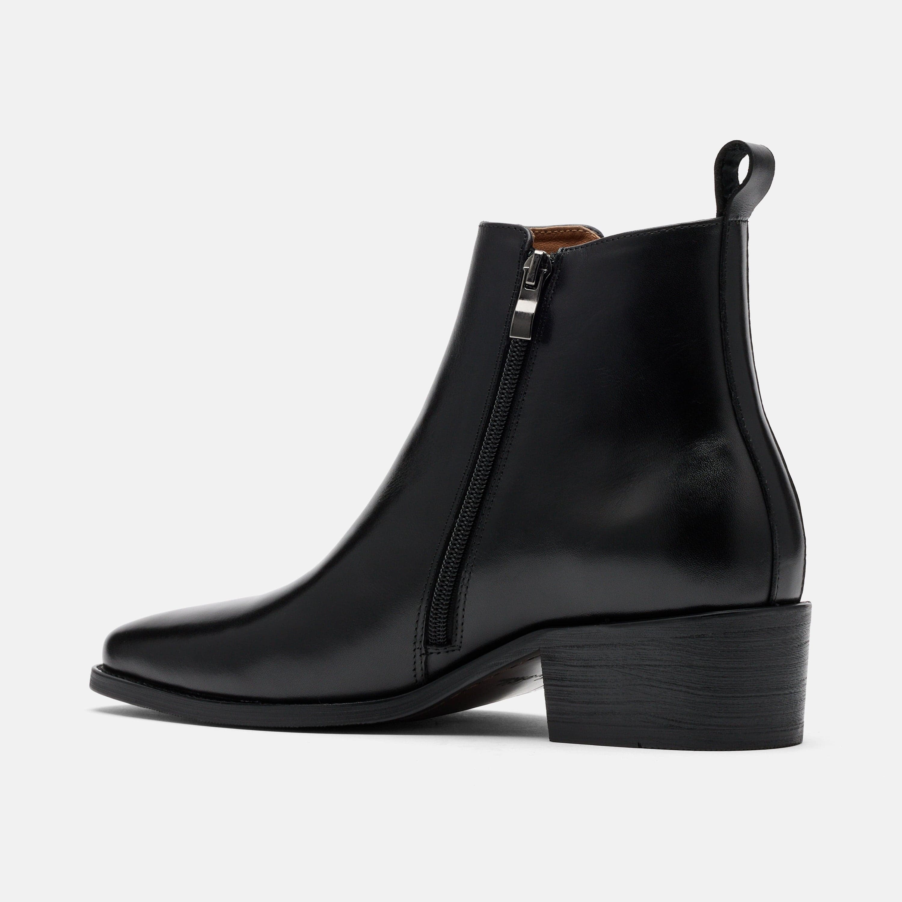 Dante Black Leather Chelsea Boots