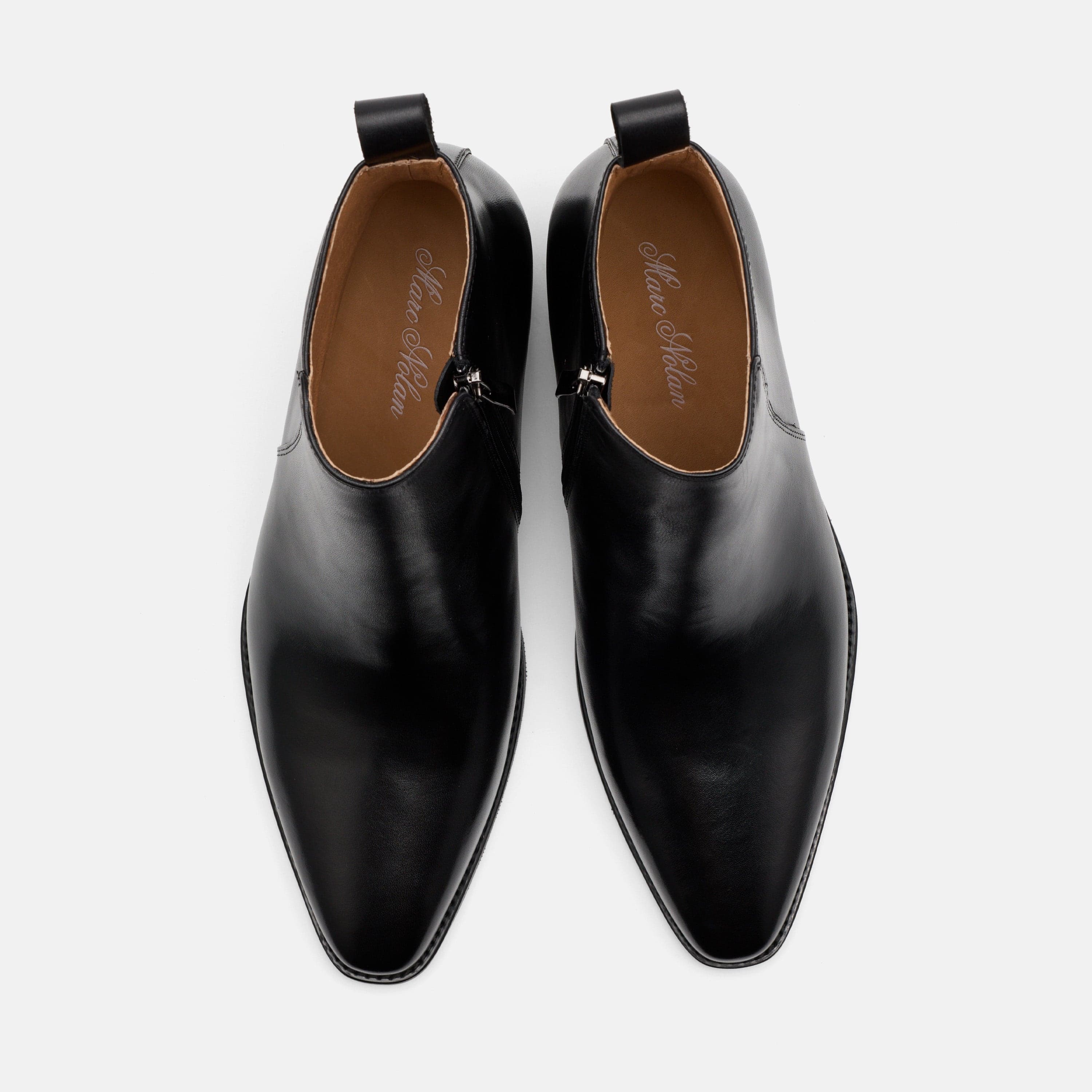 Dante Black Leather Chelsea Boots