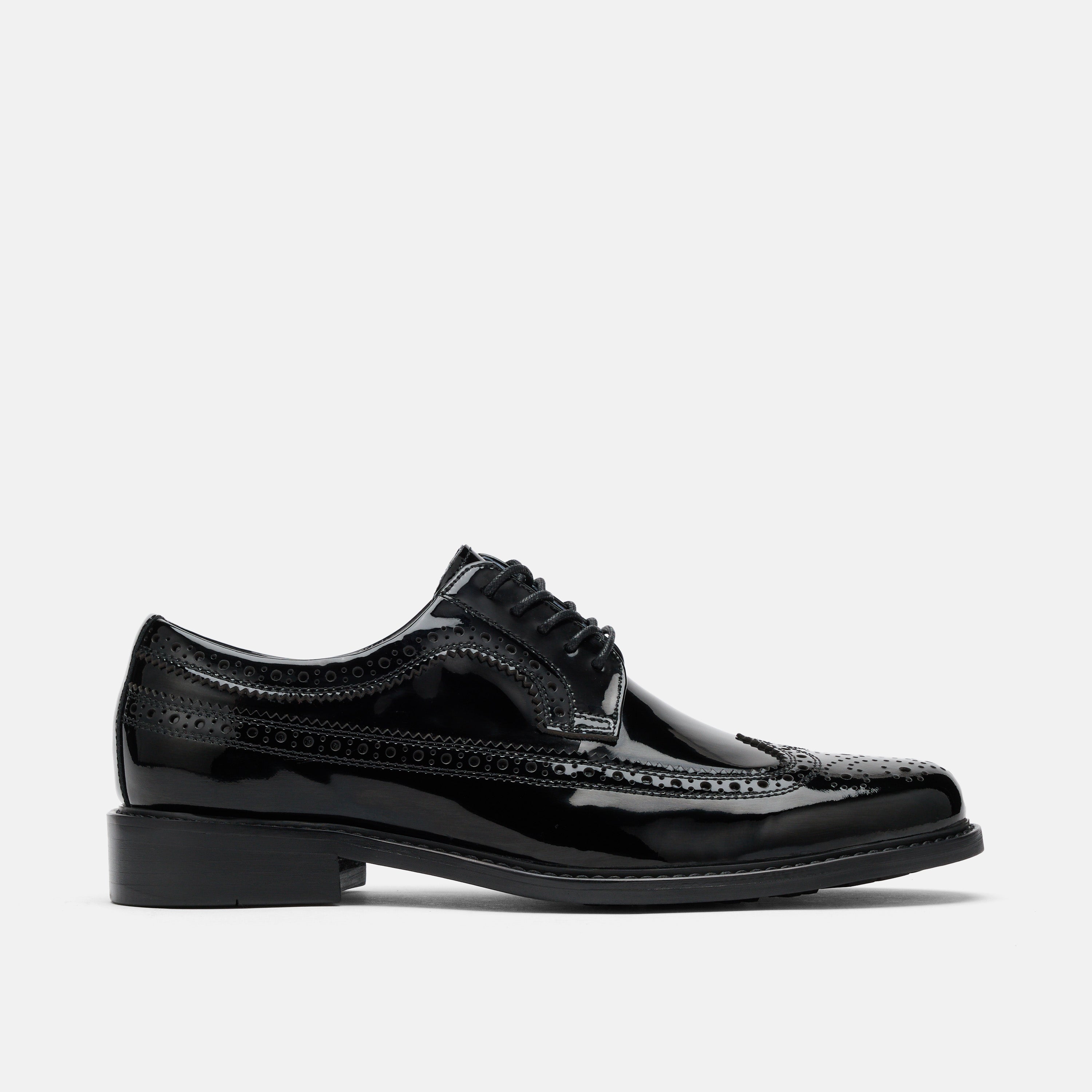 Alistair Black Patent Leather Longwings