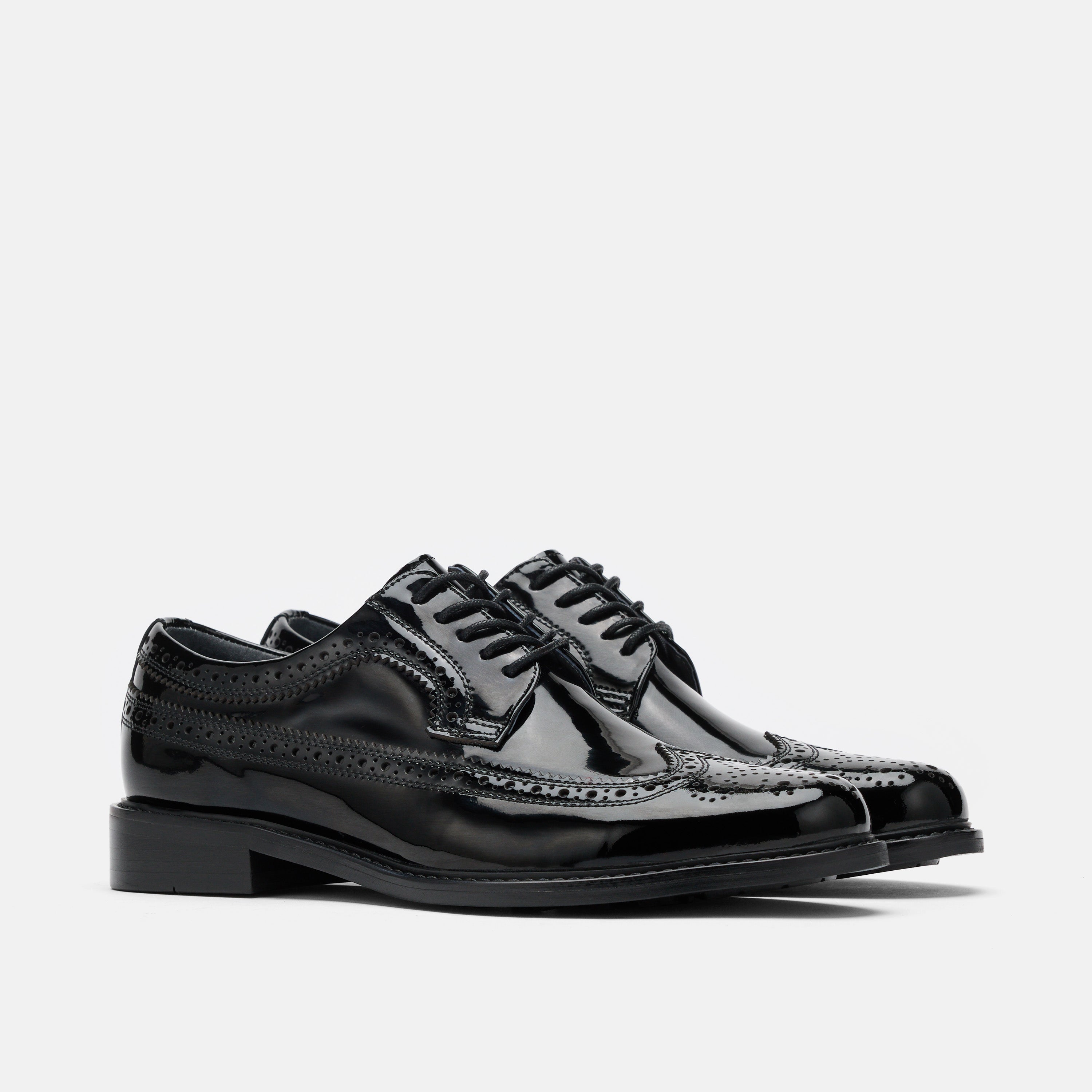 Alistair Black Patent Leather Longwings