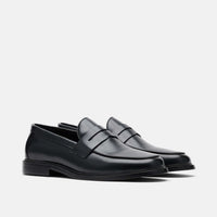 Calum Black Calf Leather Penny Loafers