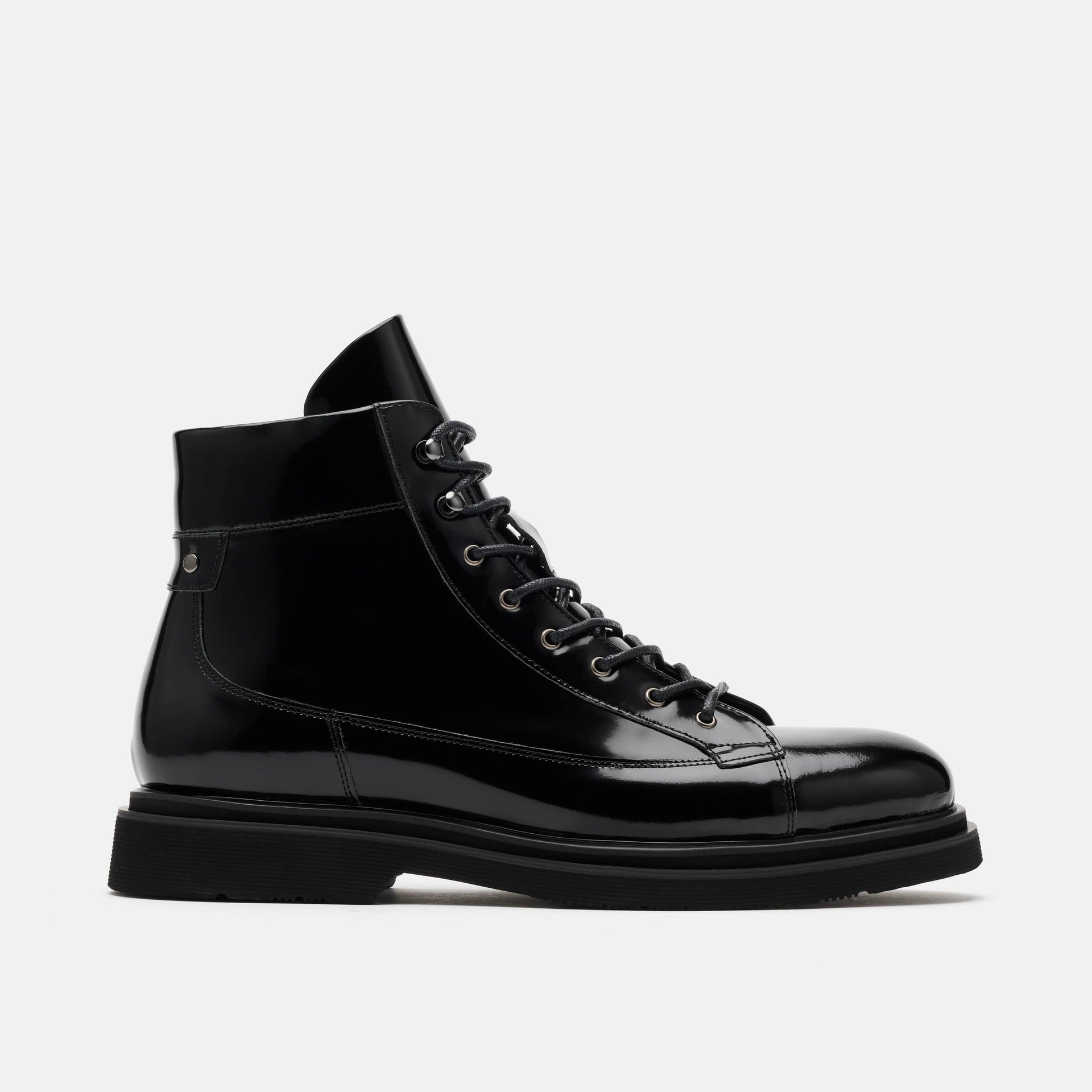 Aiden Patent Leather Combat Boots