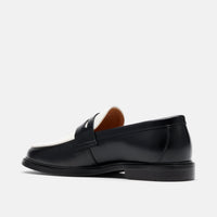 Calum Black/White Calf Leather Penny Loafers