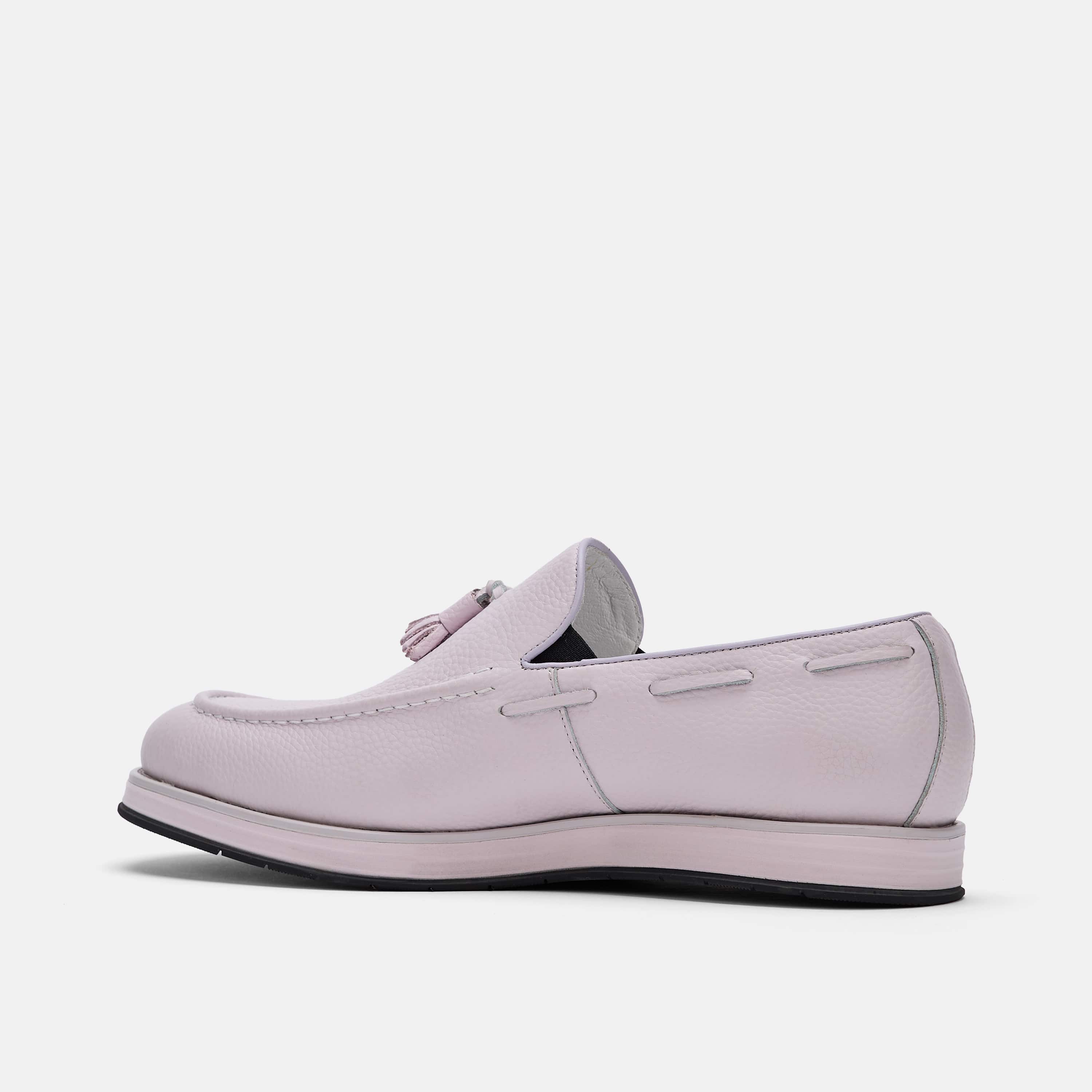 Apollo Blush Leather Tassel Loafers