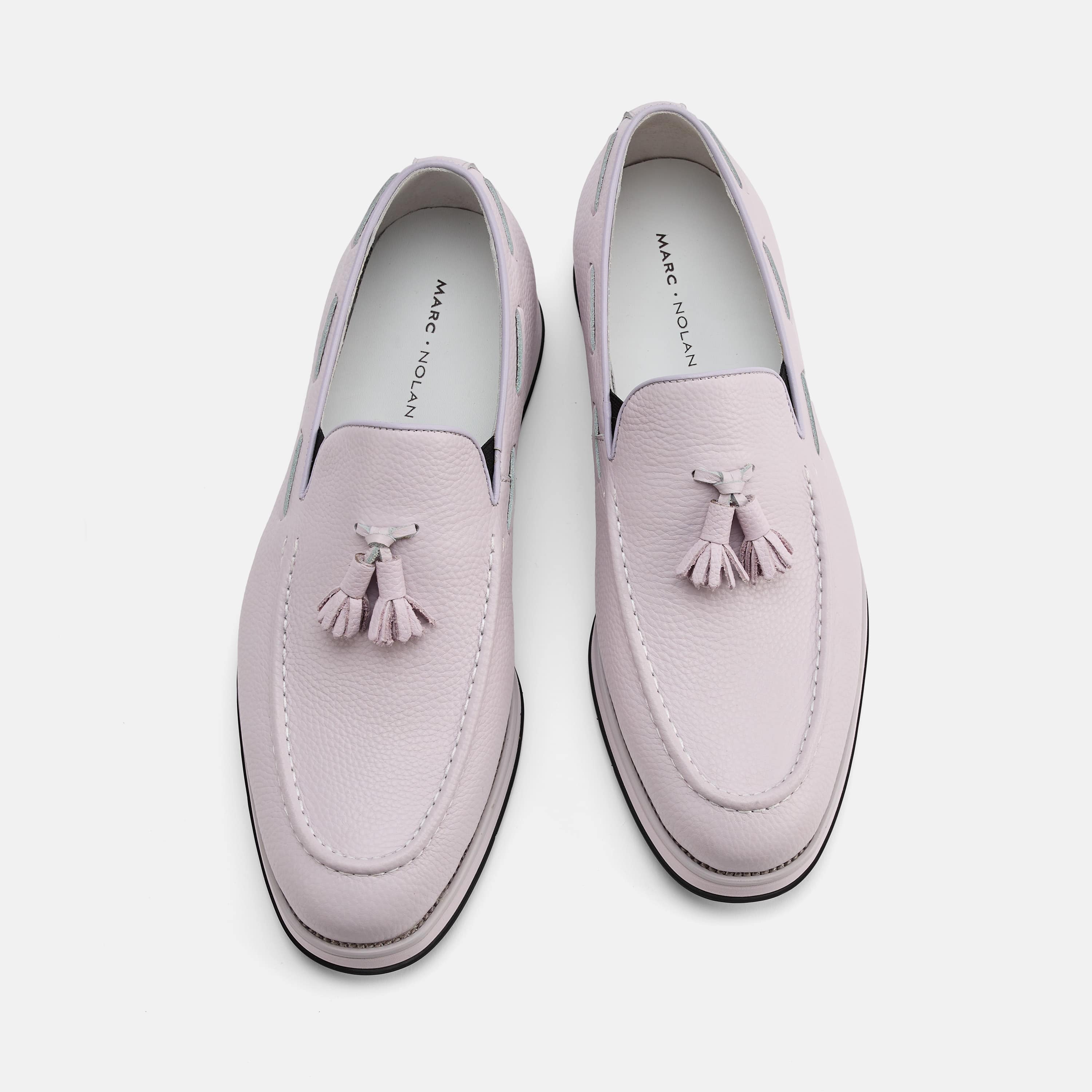 Apollo Blush Leather Tassel Loafers