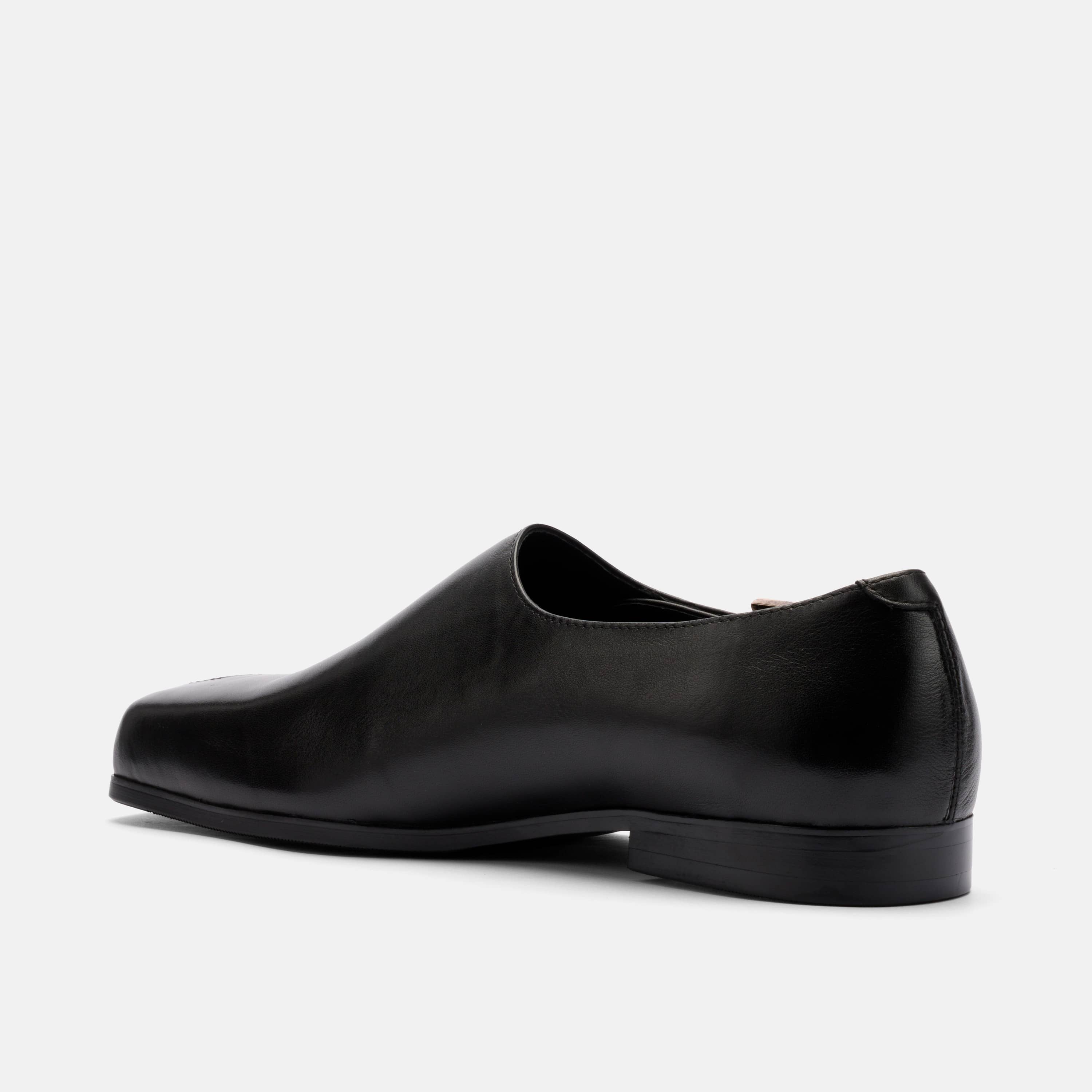 Bond Black Calf Leather Monk Strap Shoe