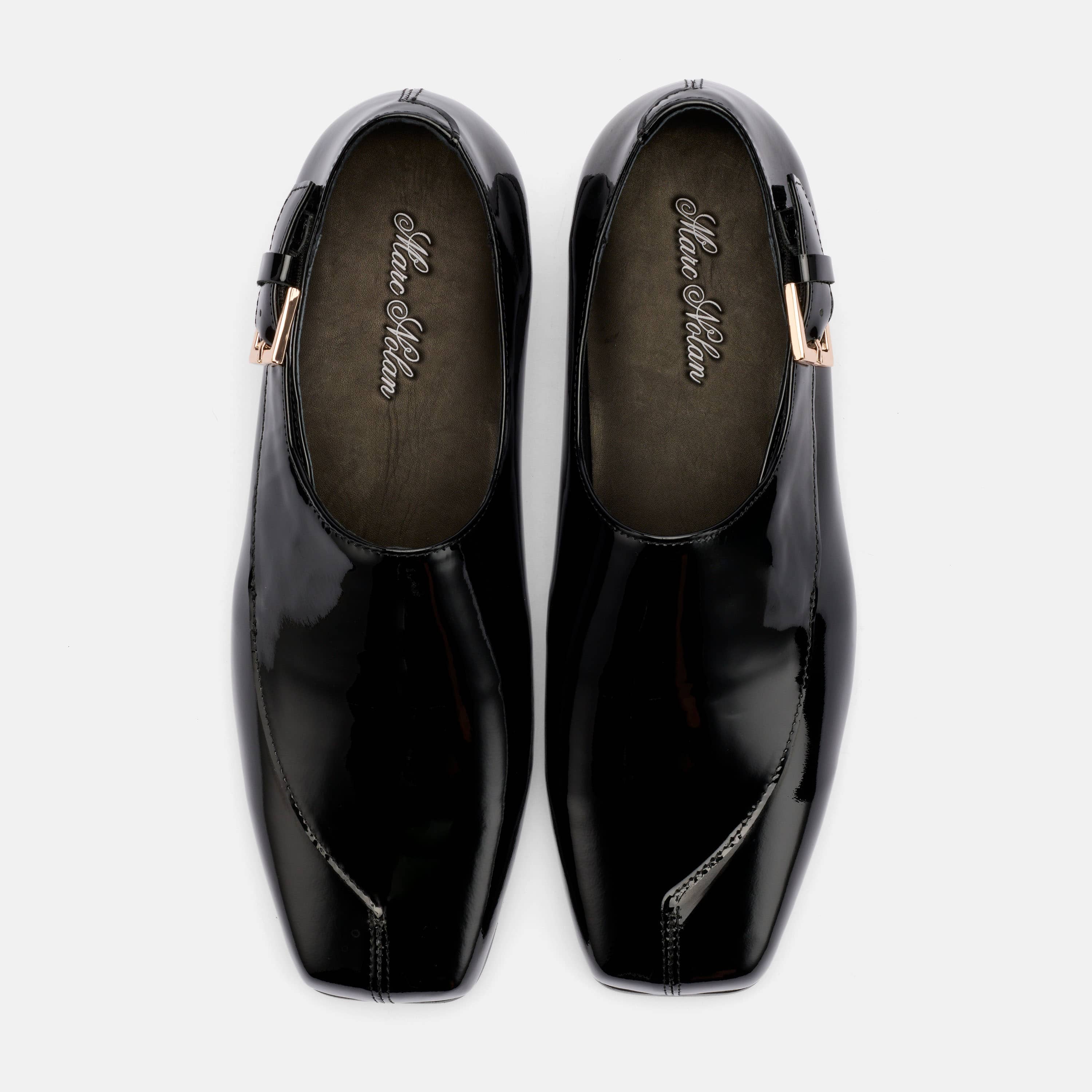 Bond Black Patent Leather Monk Strap Shoe