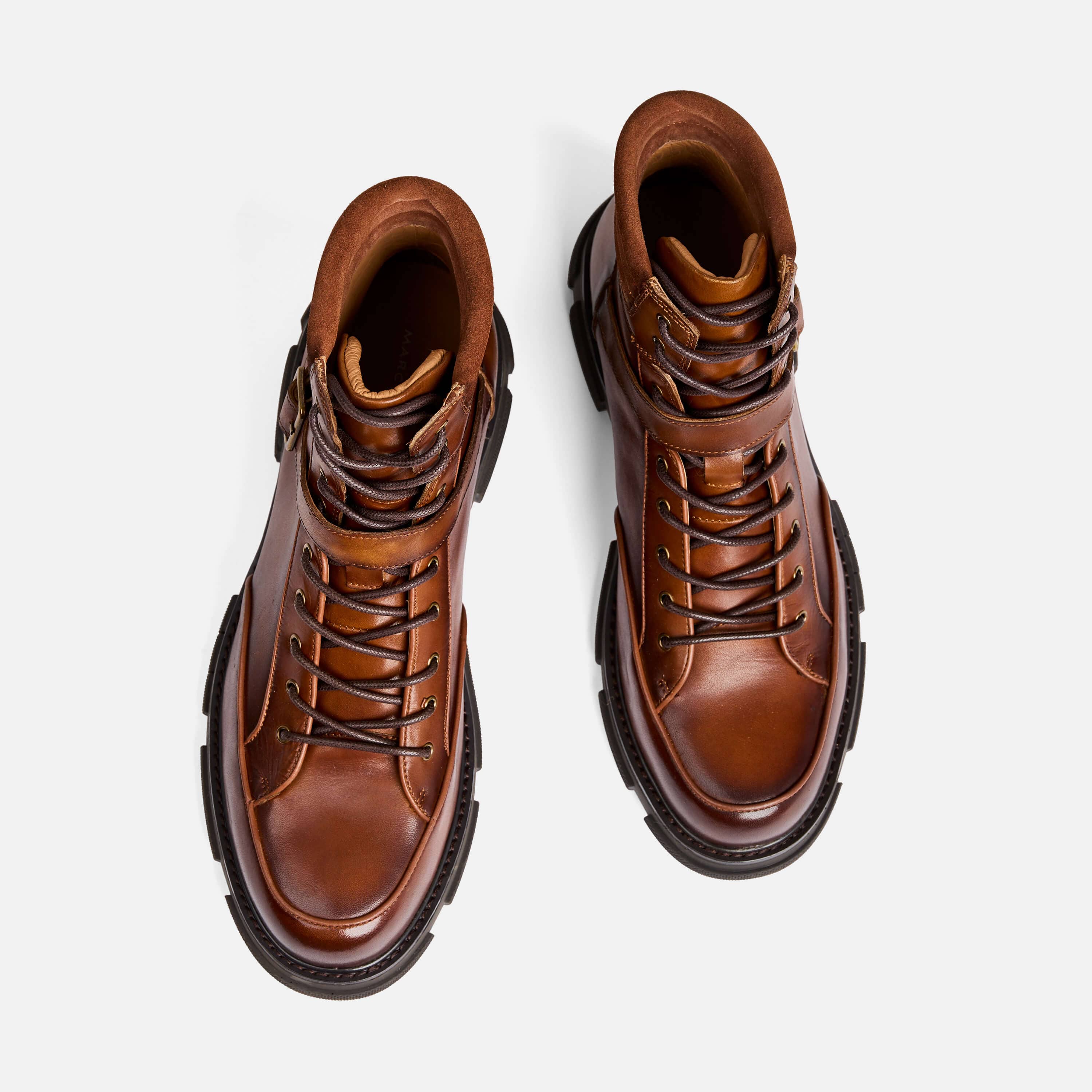 Atlas Brandy  Leather Strap Boots