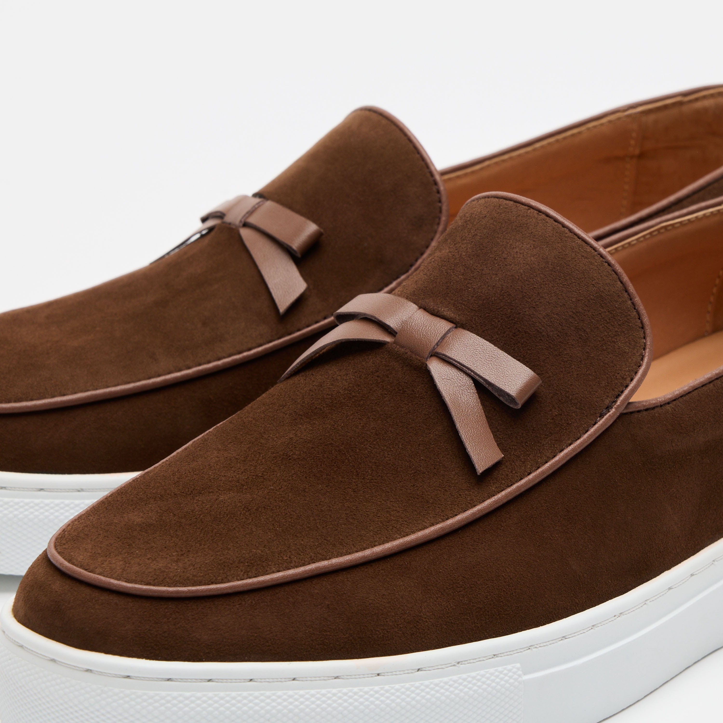 Odell Chocolate Suede Belgian Loafer Sneakers