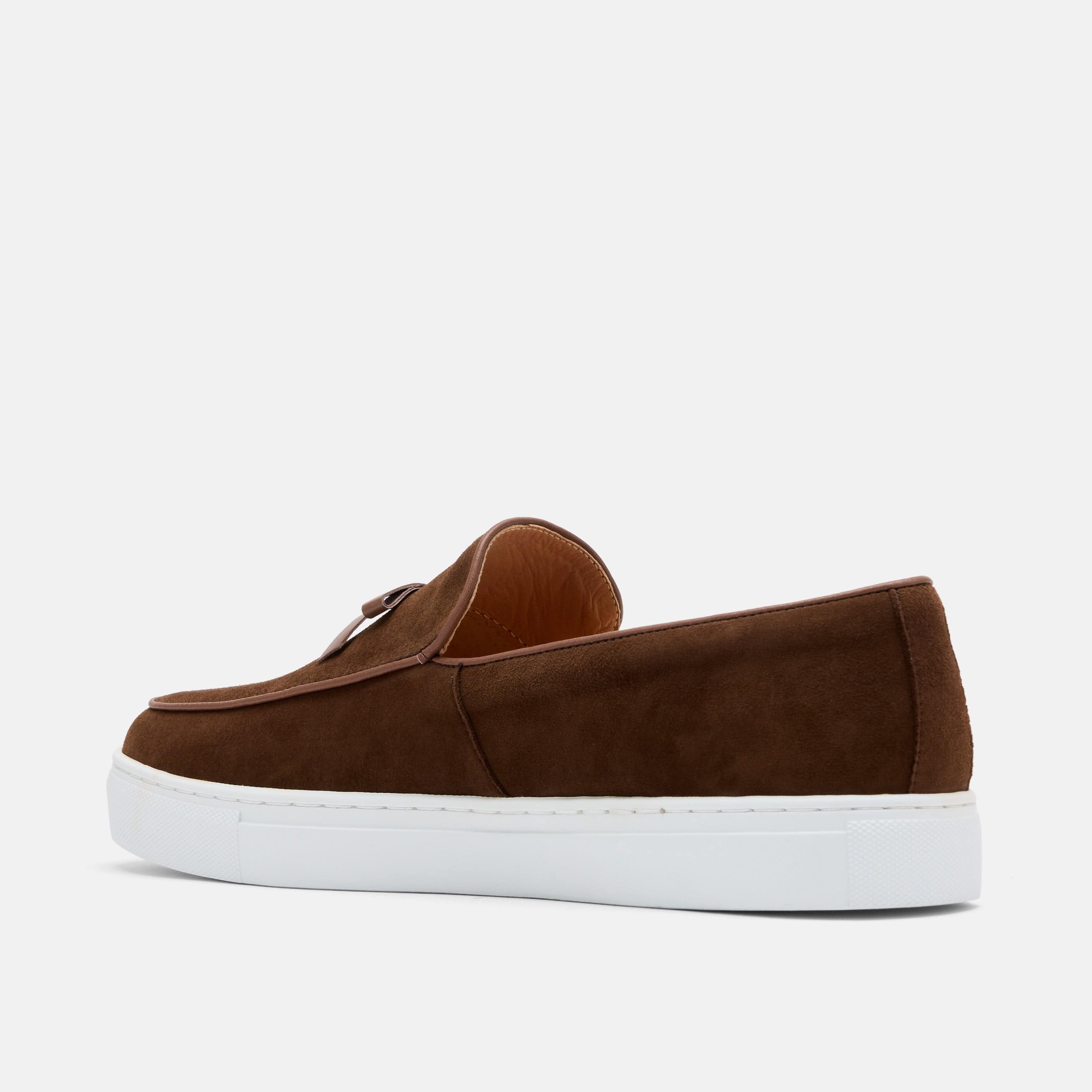 Odell Chocolate Suede Belgian Loafer Sneakers