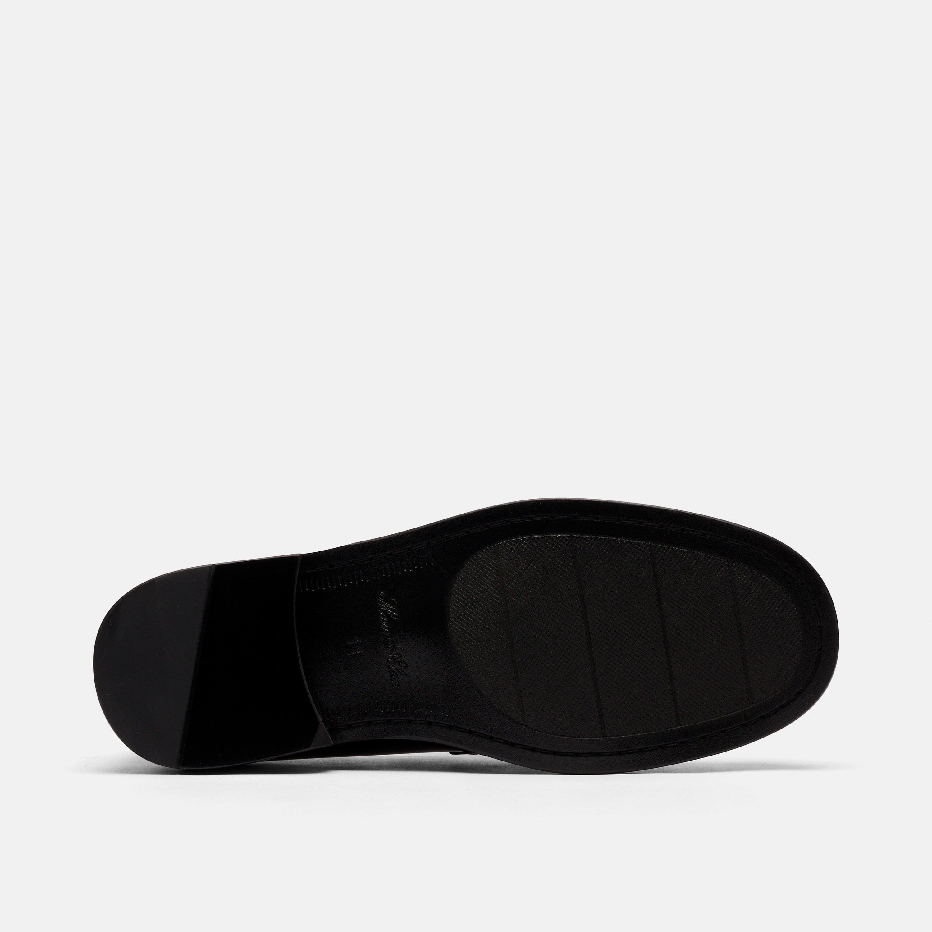Calum Black Patent Leather Penny Loafers