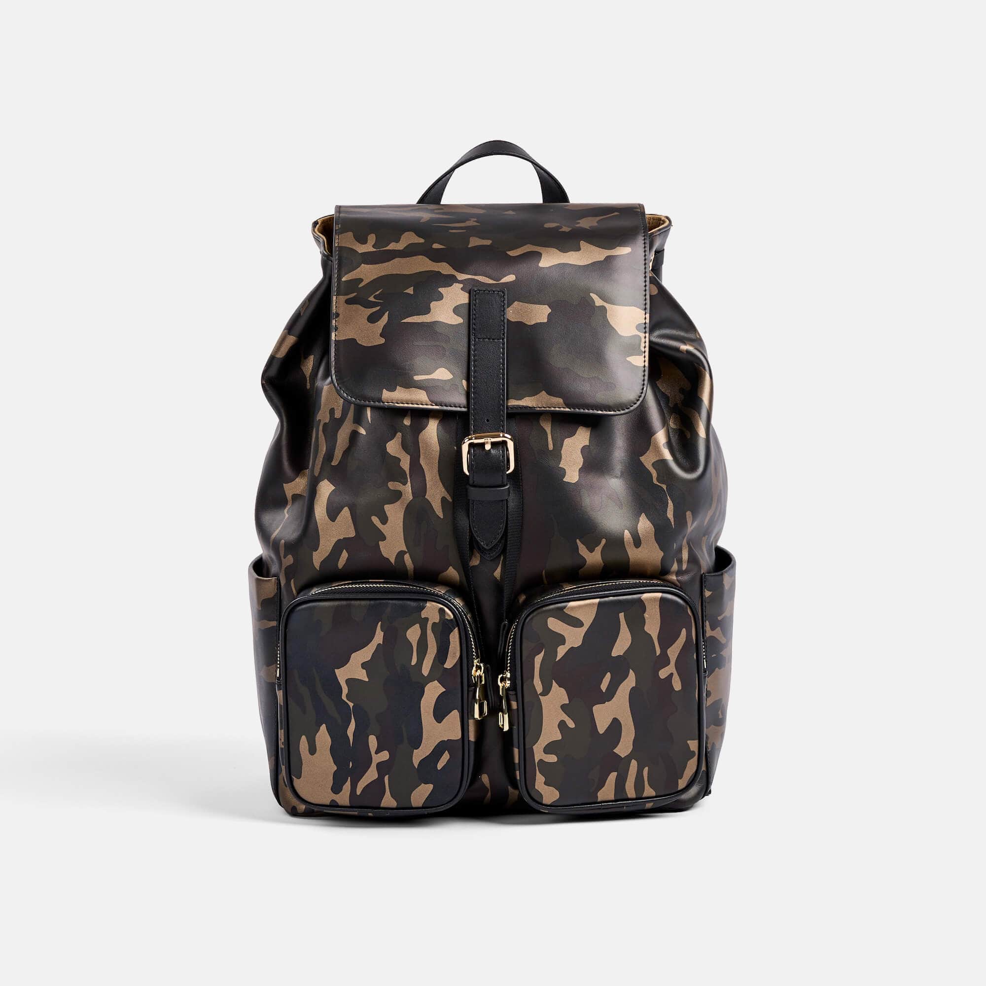 Soho Camo Leather Backpack - Leather - Size: by Marc Nolan