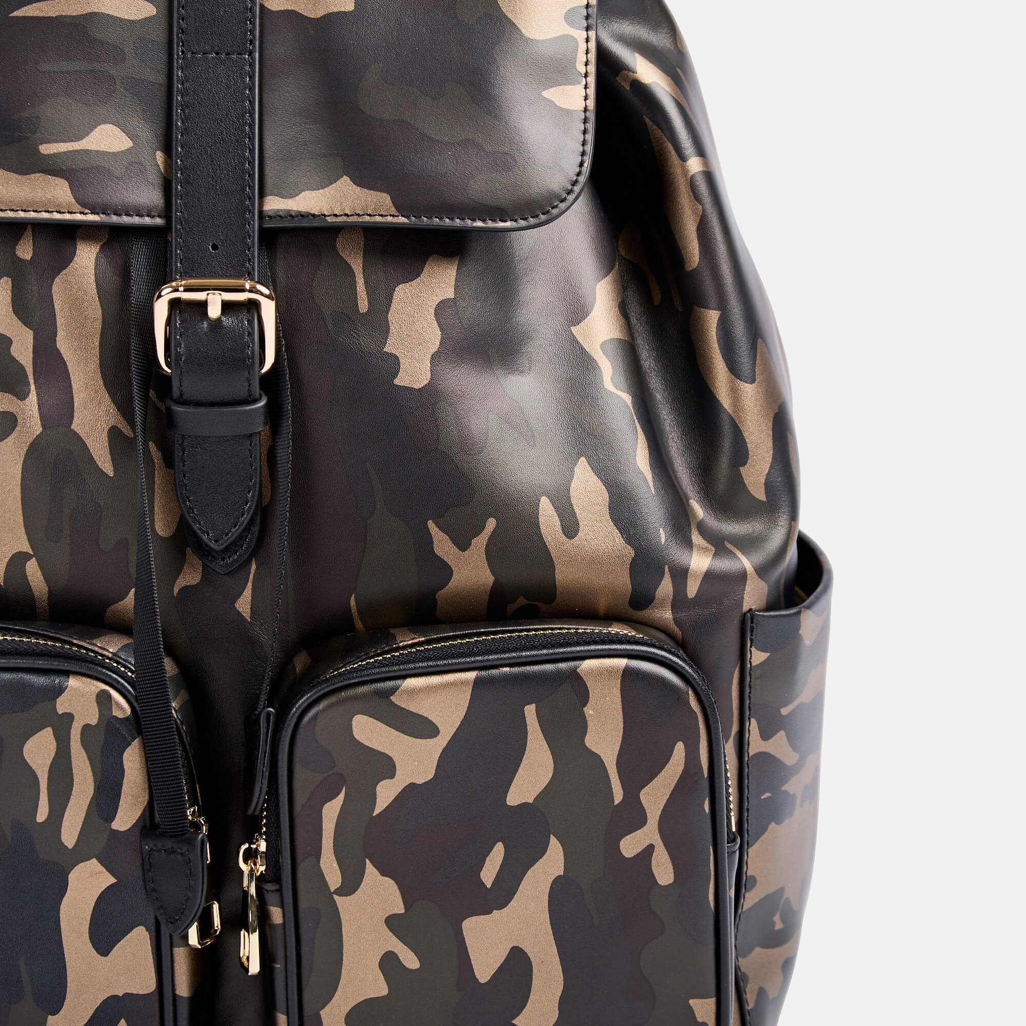Leather camo backpack Clearance