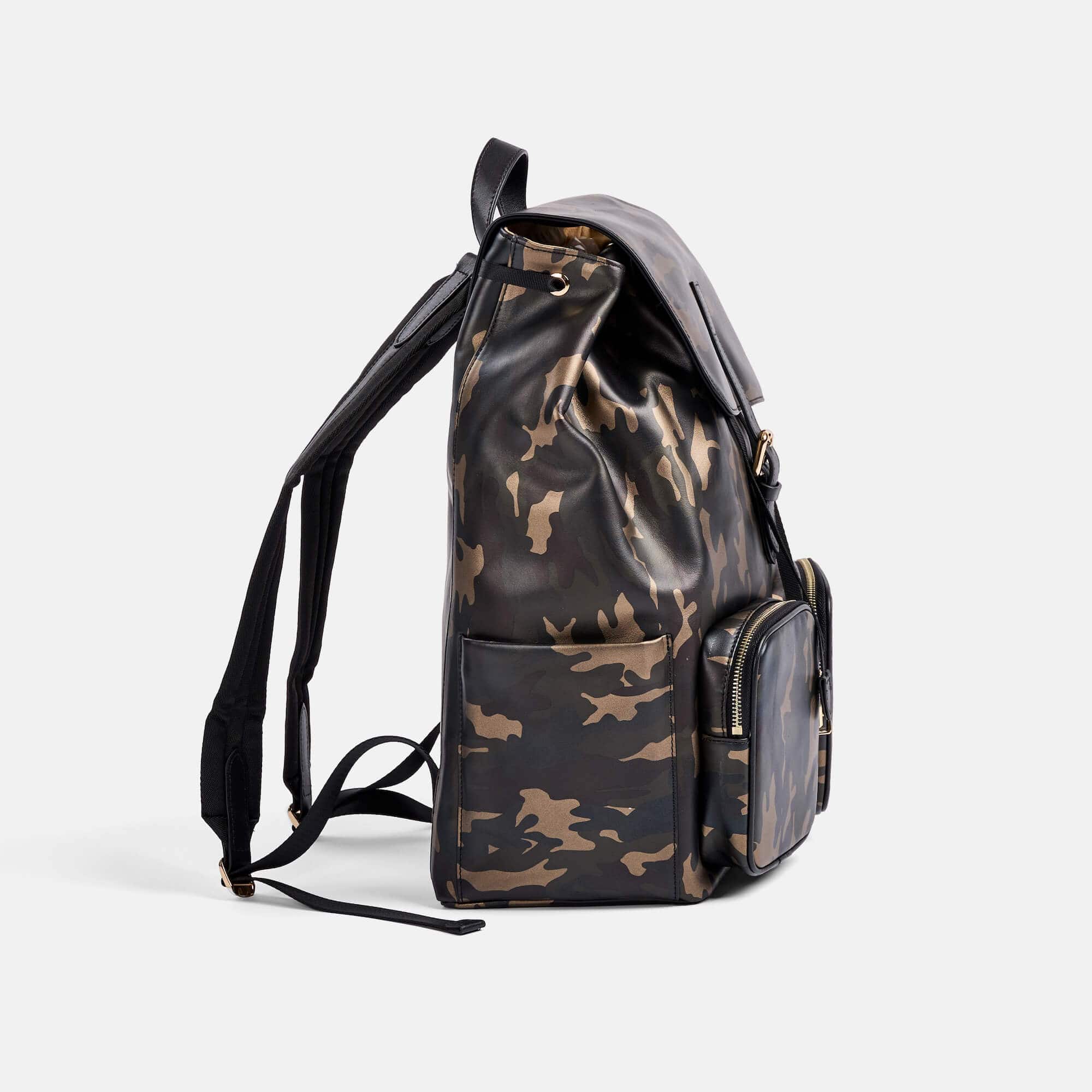 Leather camo backpack Clearance