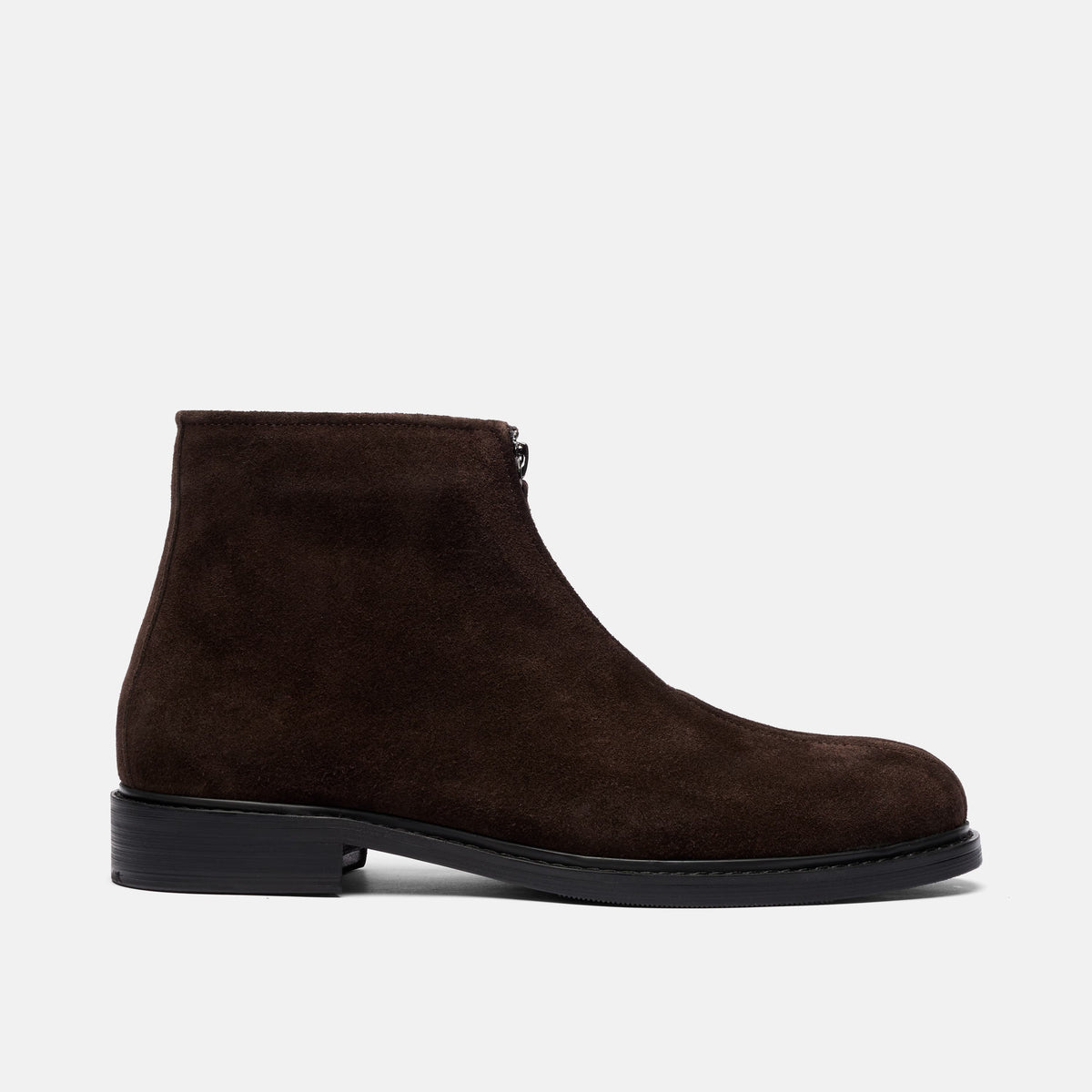Canal Chocolate Suede Zip Boot