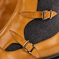 Grant Caramel/Charcoal Buckle Boots