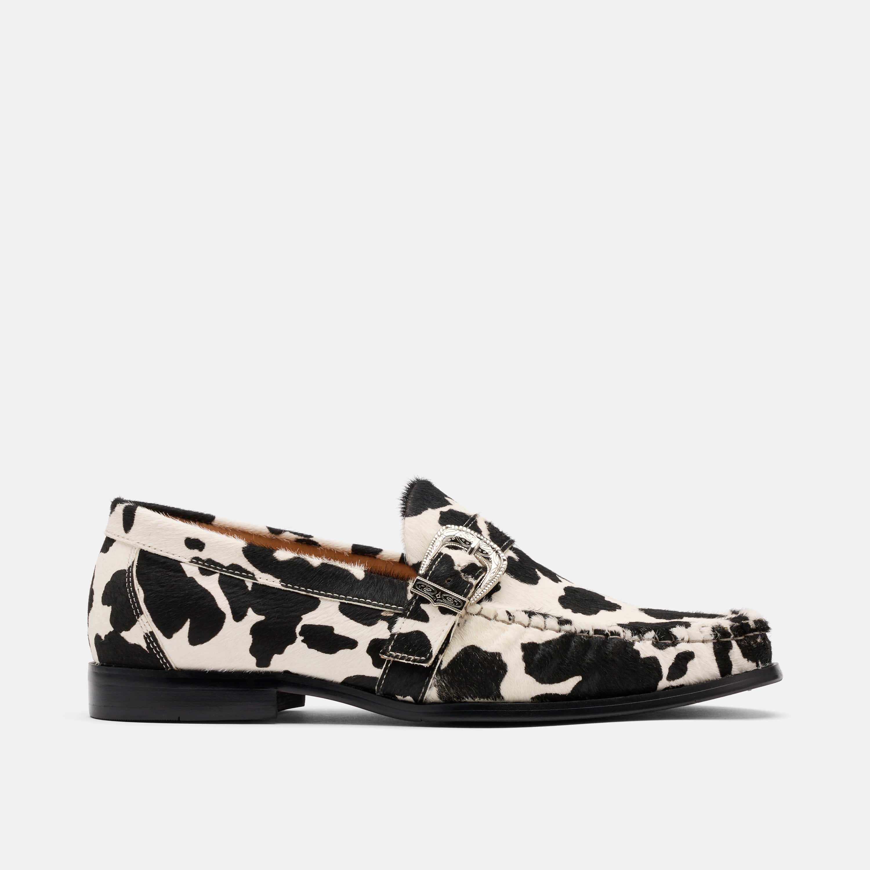 Cato Cowhide Buckle Loafers
