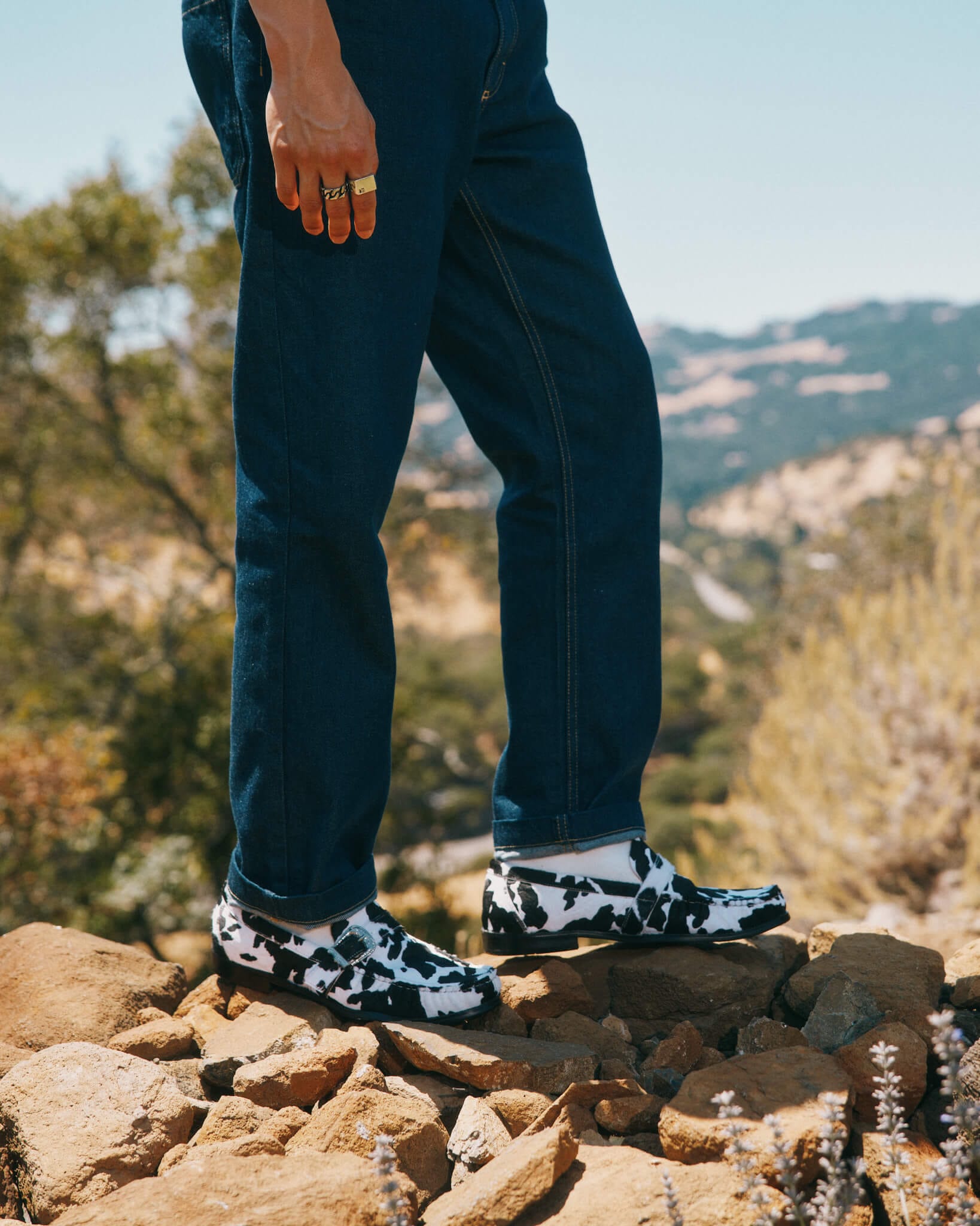Cato Cowhide Buckle Loafers