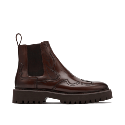 Dax Chocolate Leather Chelsea Boots
