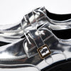 Womens Chrome Patent Leather Lug Dress Shoes