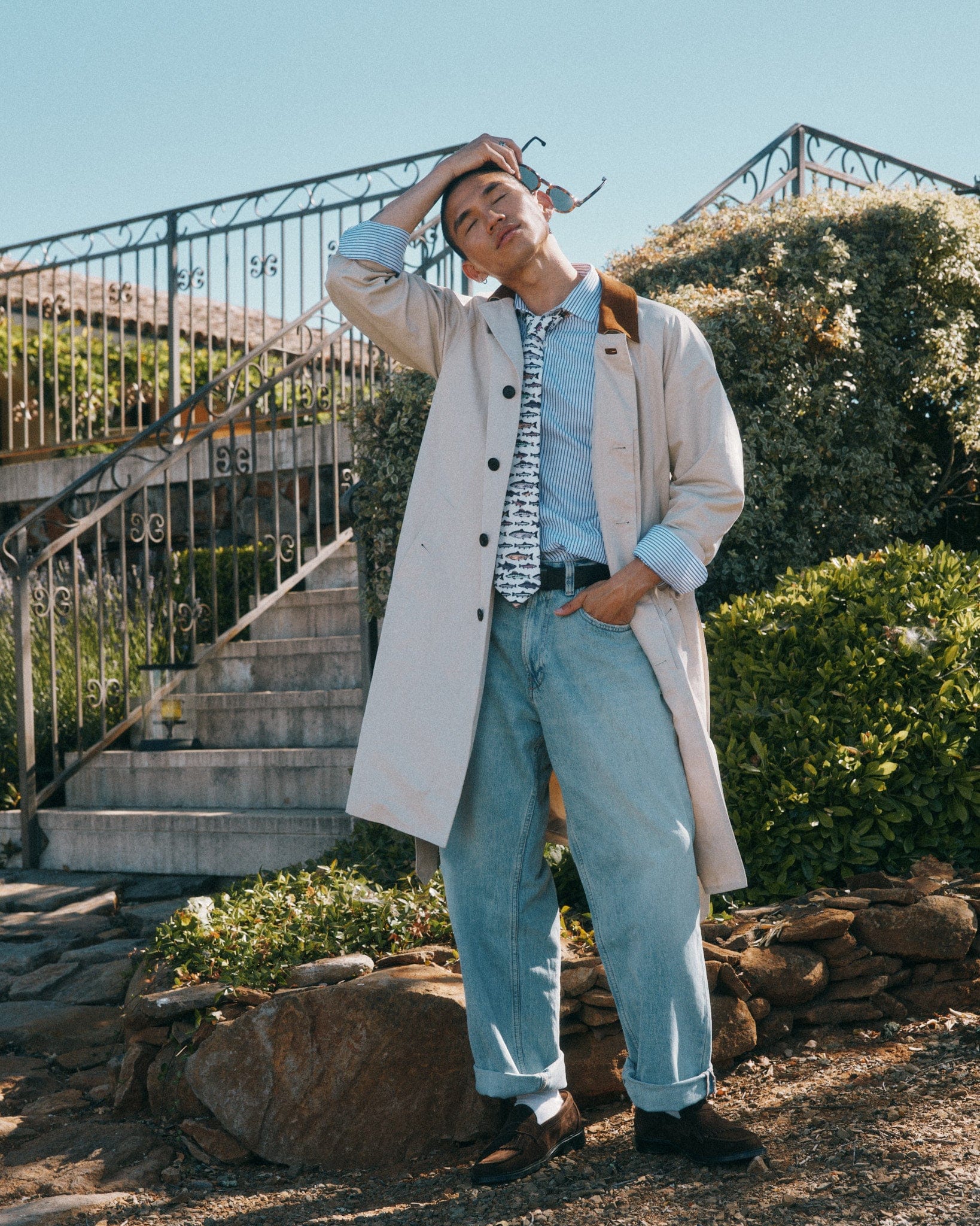 Clint Chocolate Suede Kiltie Loafers