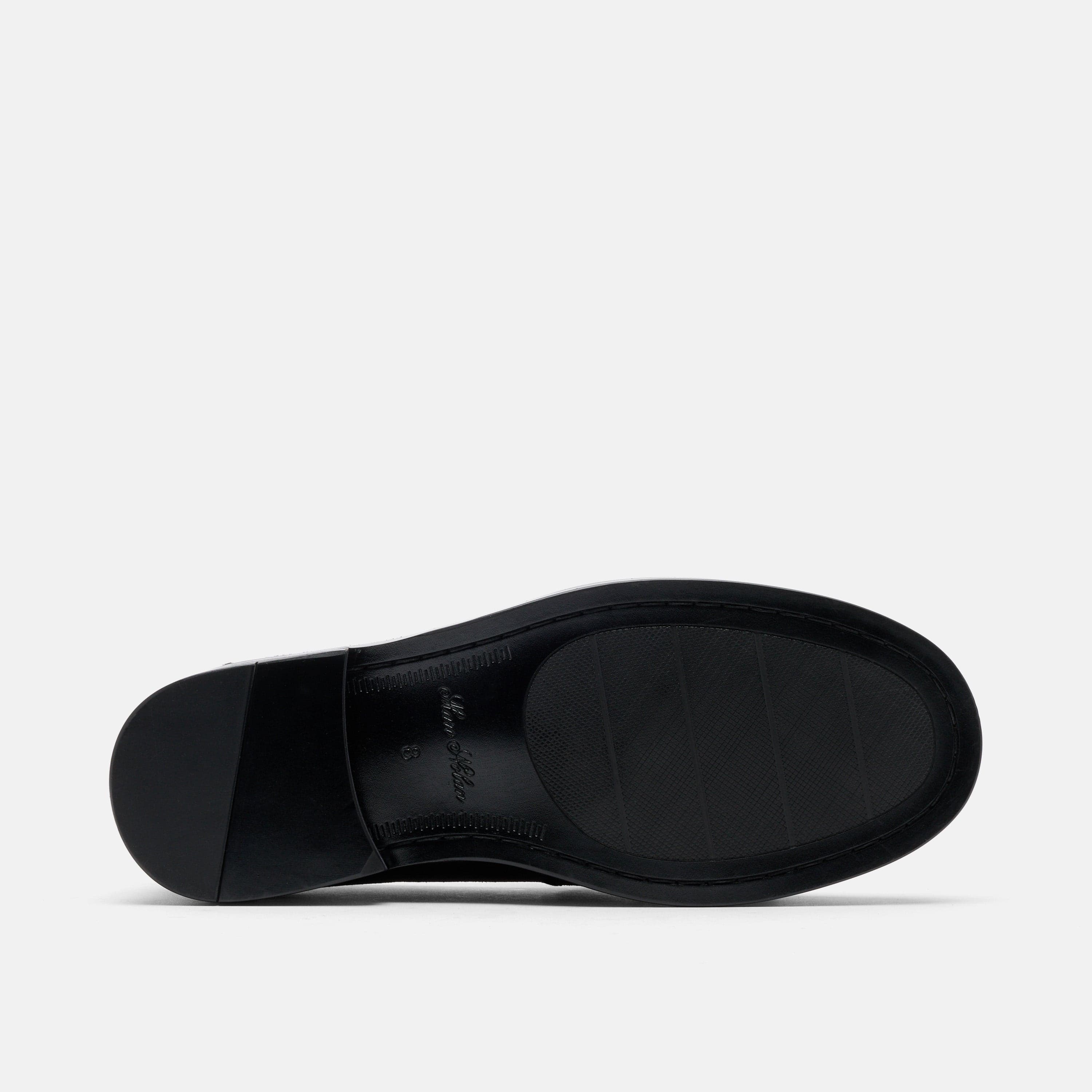 Clint Black/White Suede Kiltie Loafers