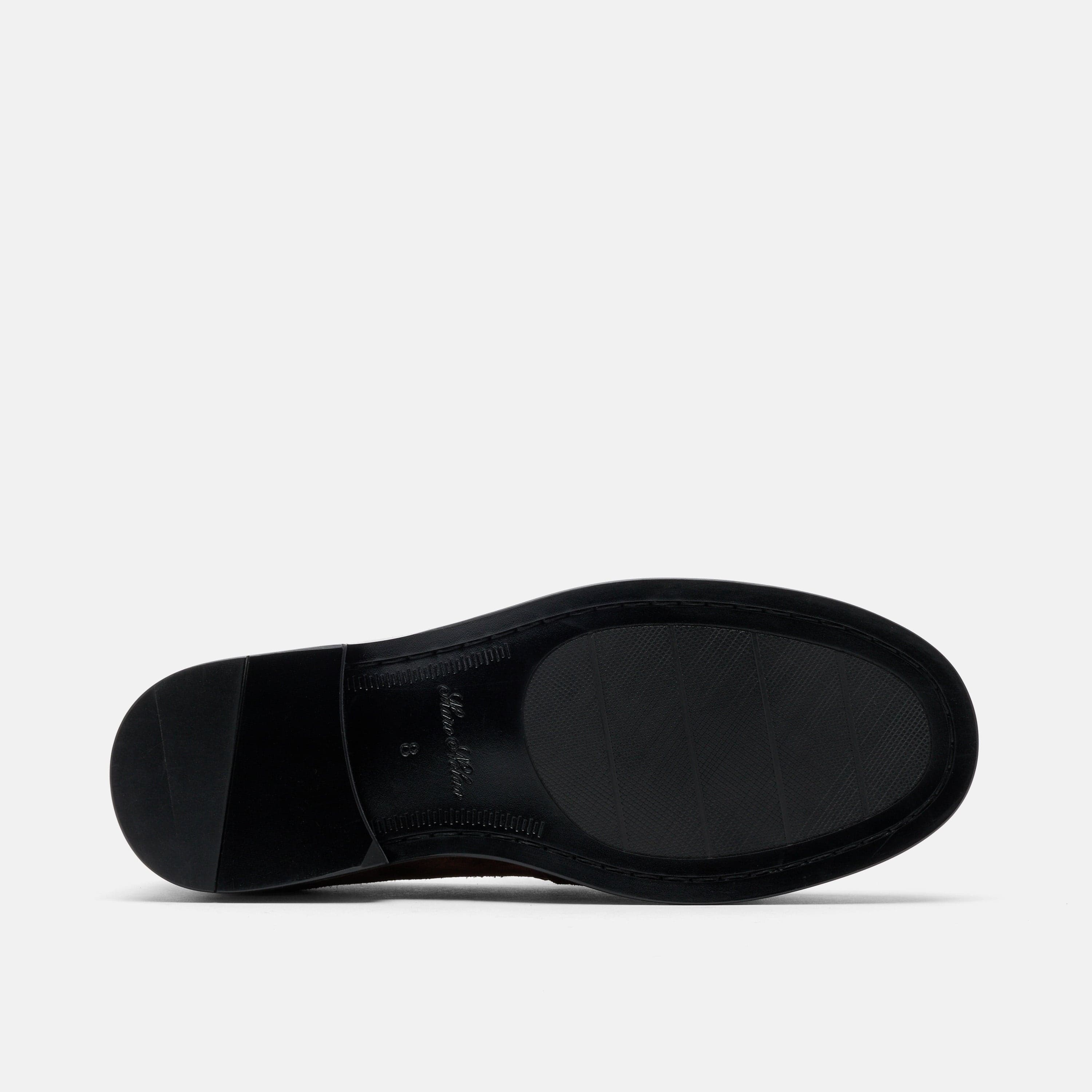 Clint Chocolate Suede Kiltie Loafers