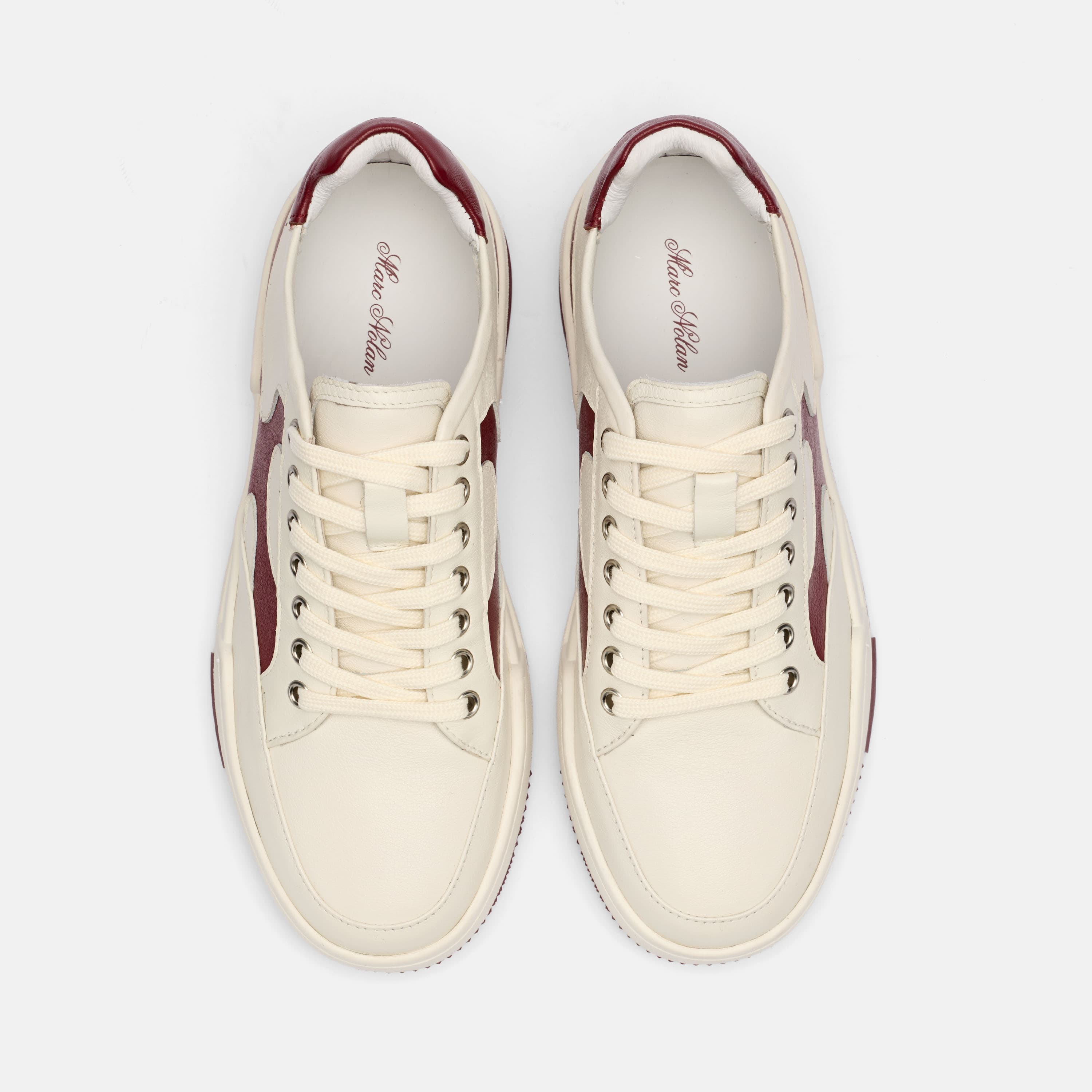 Women's Club Court Tennis Shoe - White/Burgundy