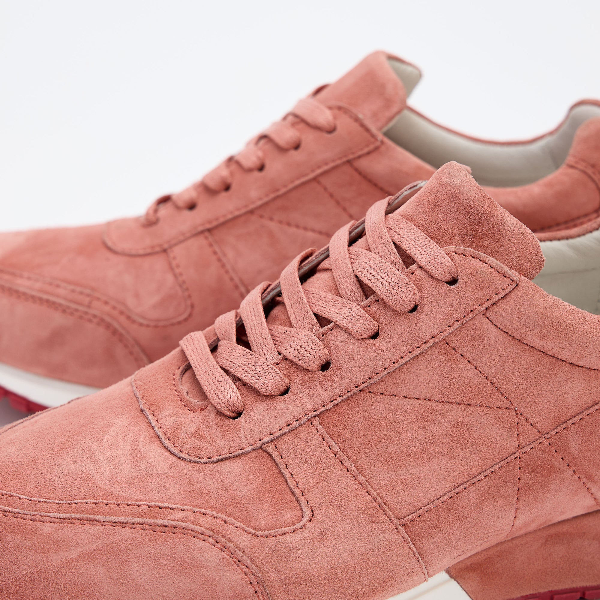 Ms. Ash Coral Pink Suede Trainers