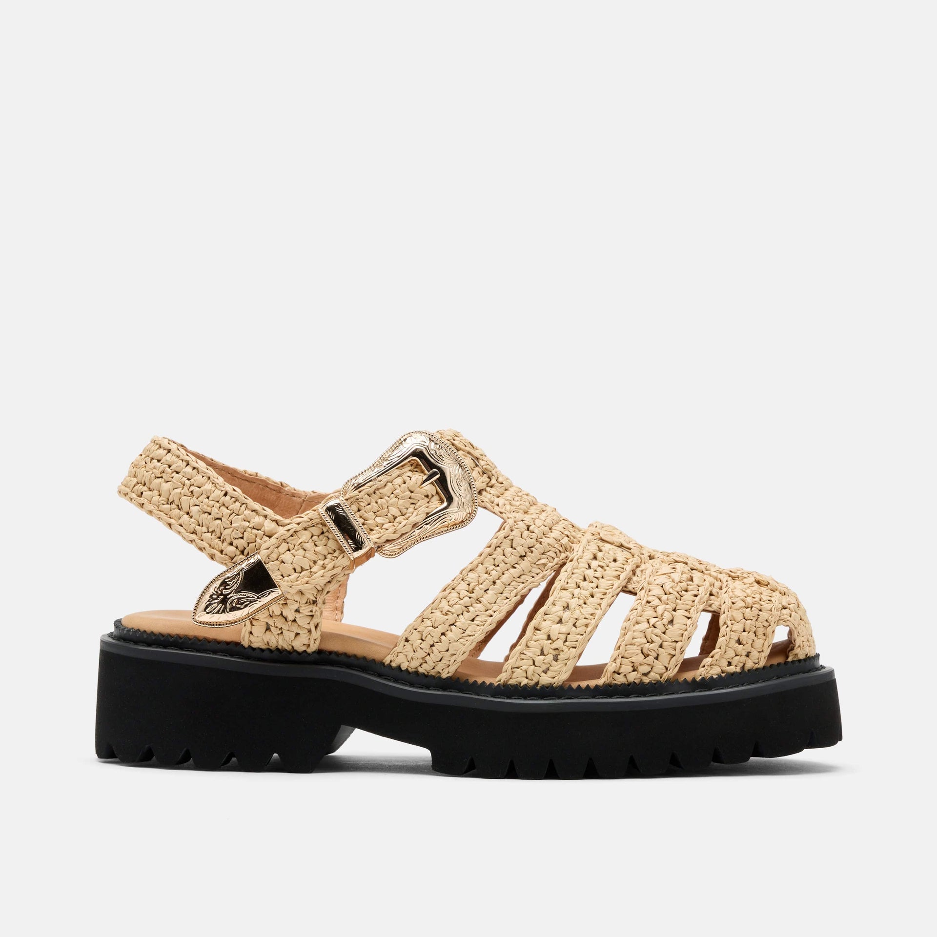 Maya Crochet Lug Fisherman Sandals