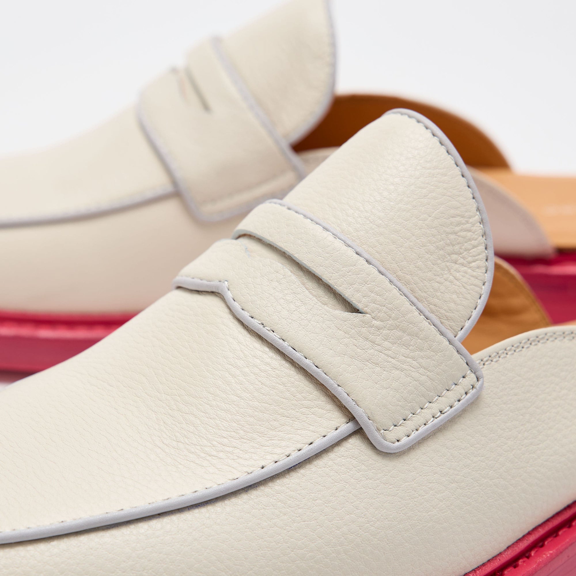Del Mar Cream Pink Loafer Mules