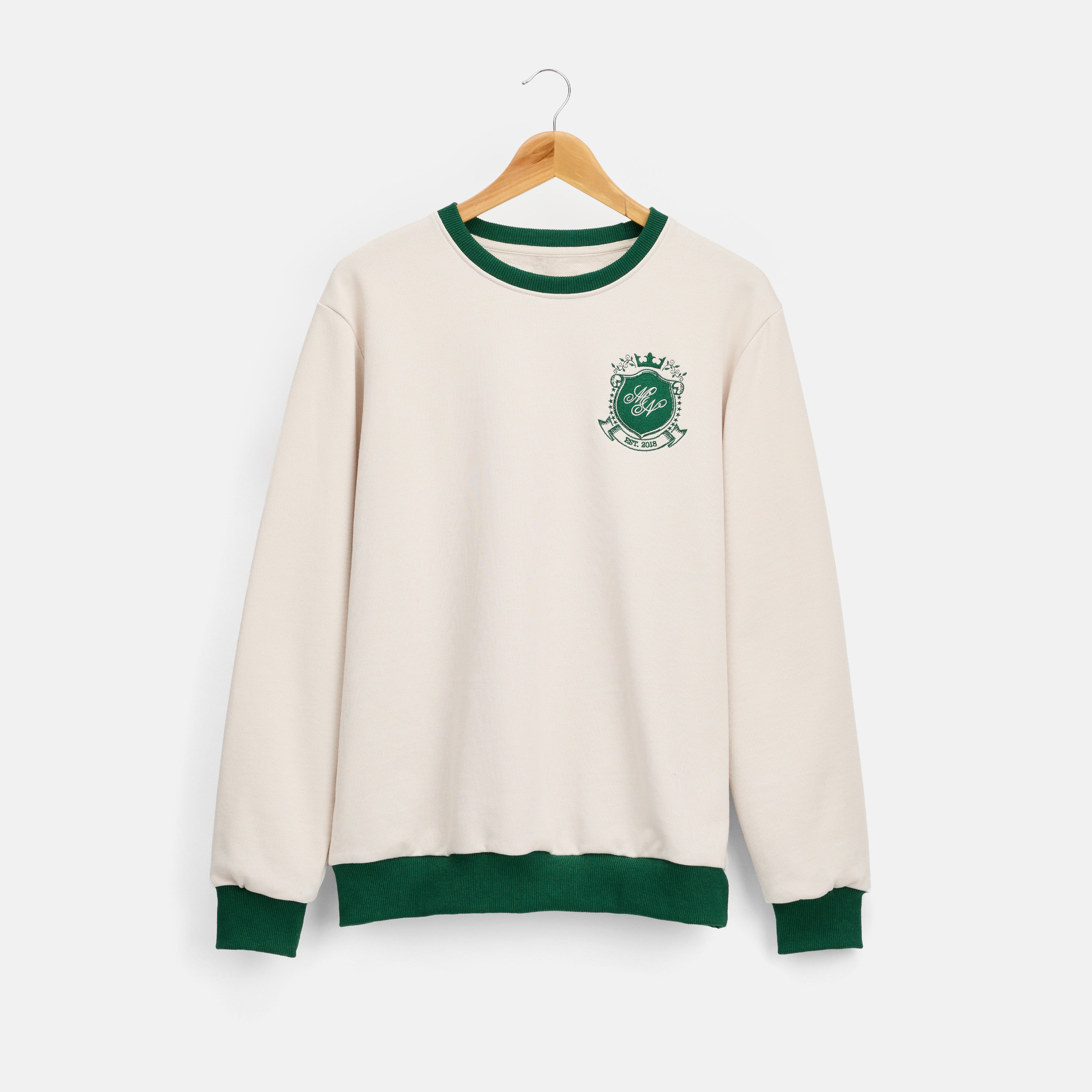 Marc Nolan Crest Logo Sweater - Cream