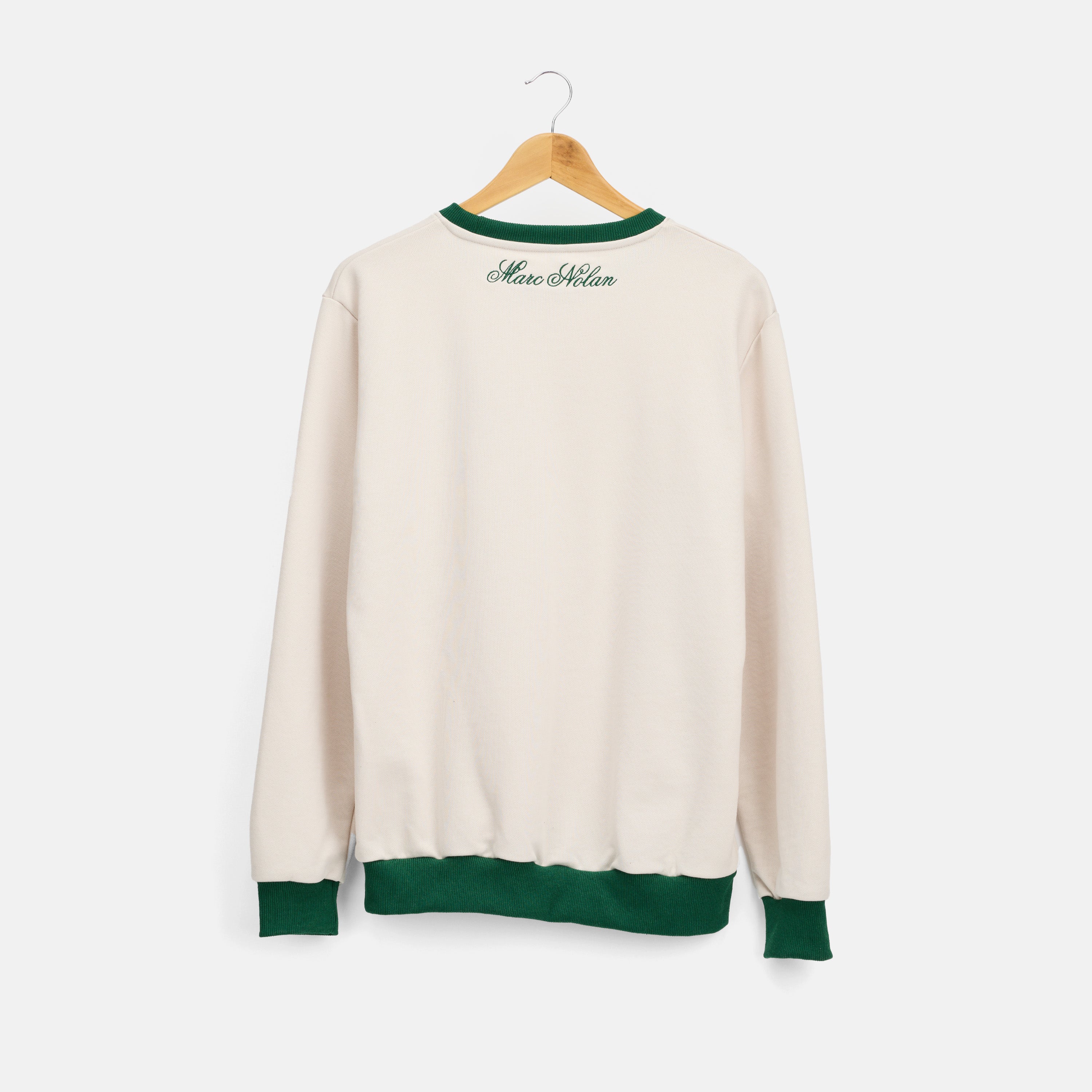 Marc Nolan Crest Logo Sweater - Cream