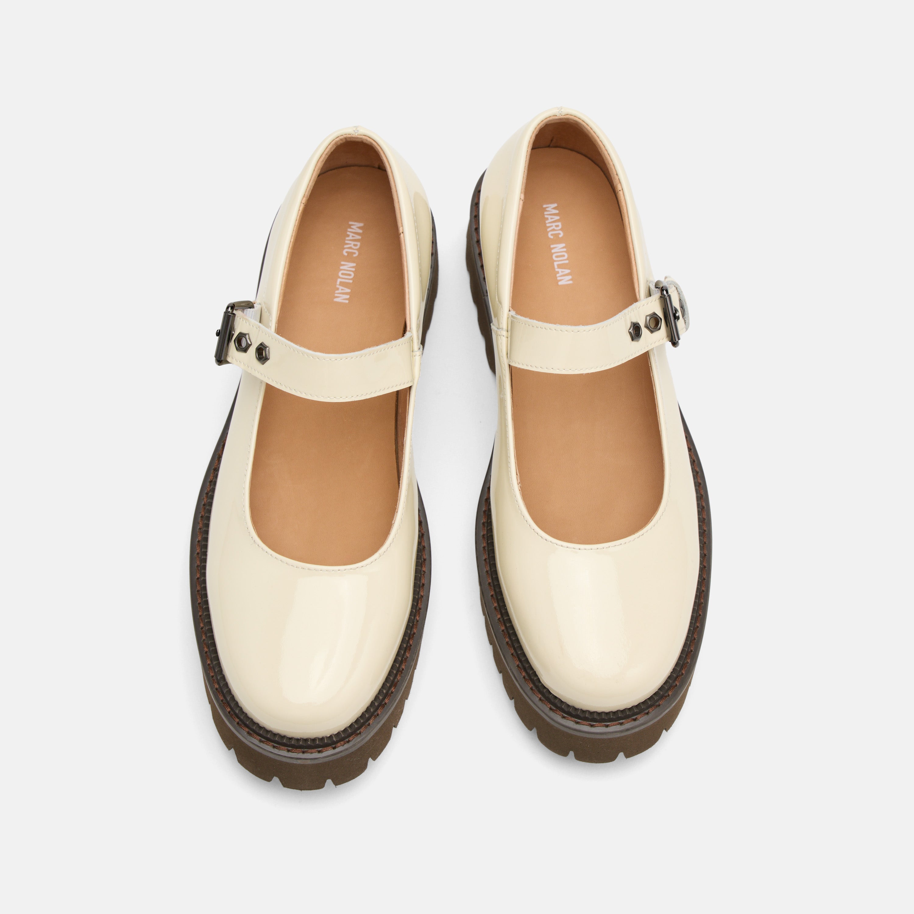 Lyla Cream Patent Leather Mary Janes