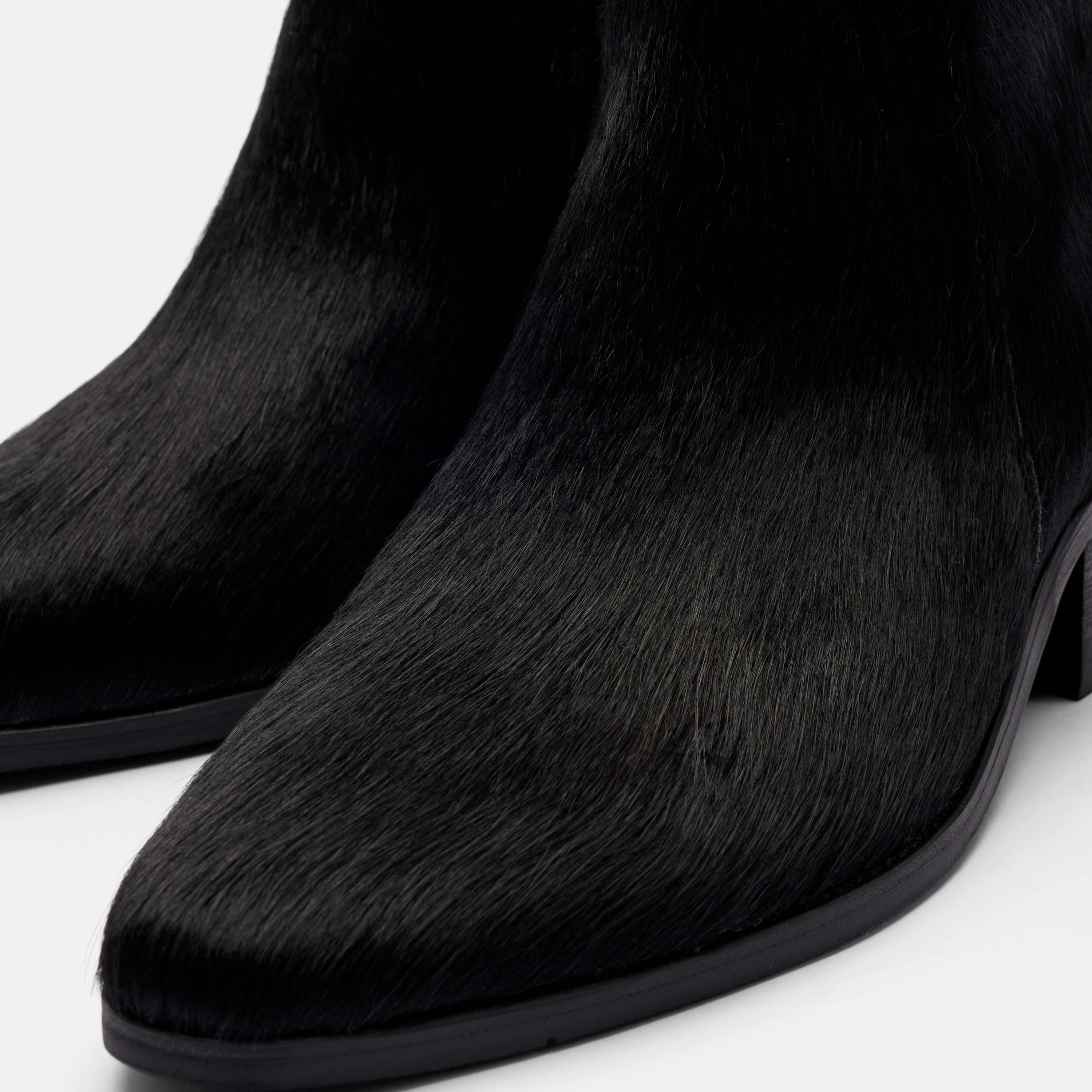Dante Black Pony Hair Chelsea Boots