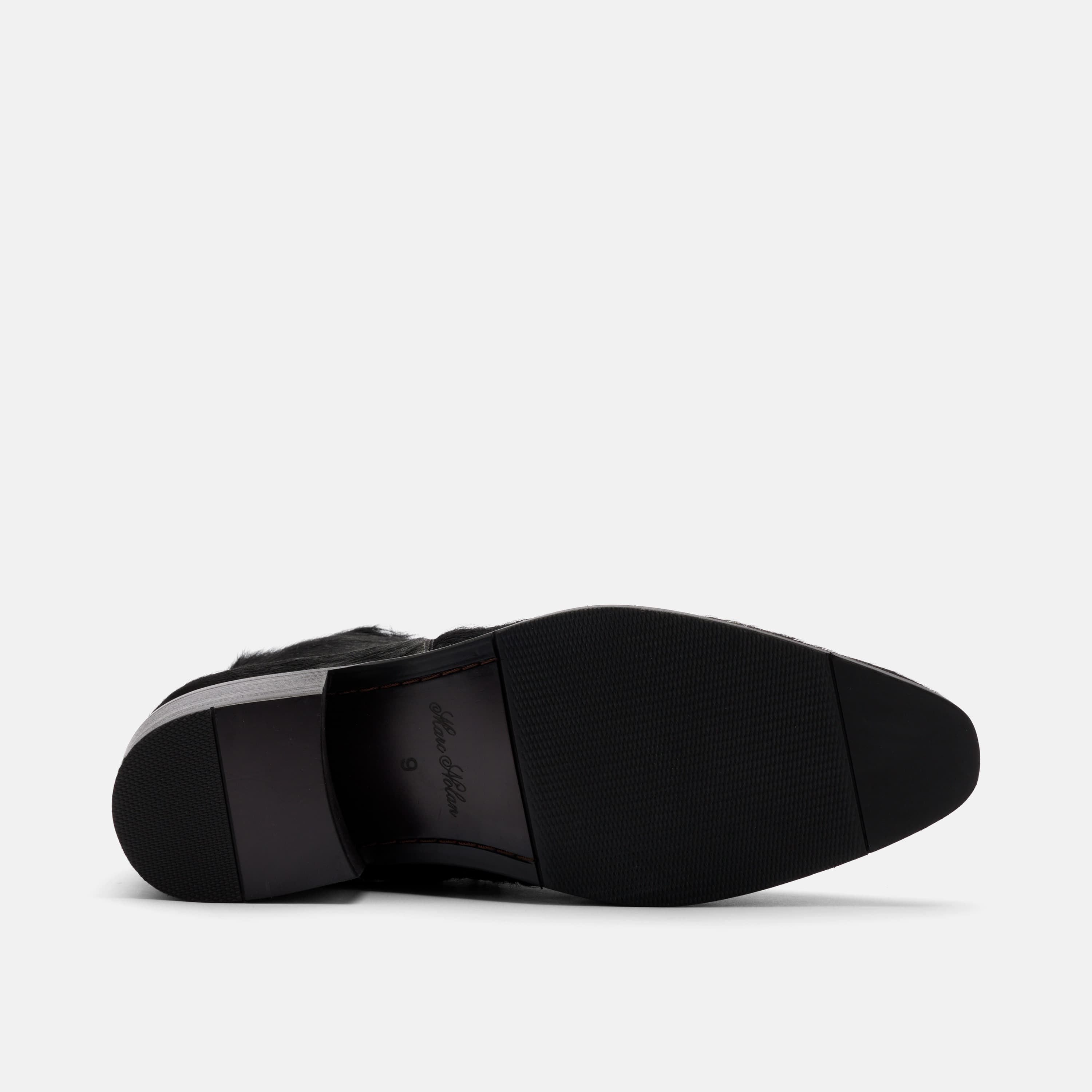 Dante Black Pony Hair Chelsea Boots
