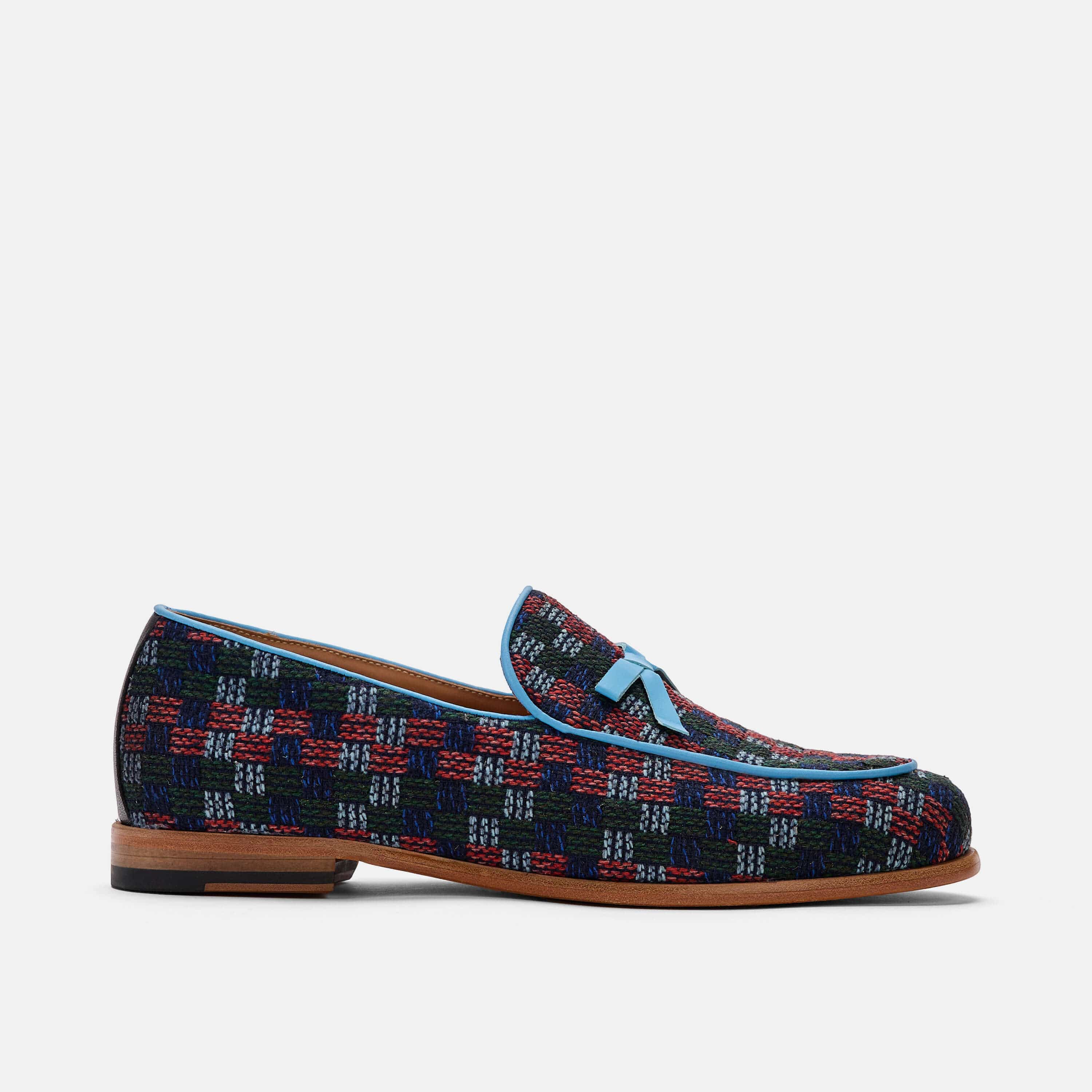 Odell Navy Patchwork Belgian Loafer