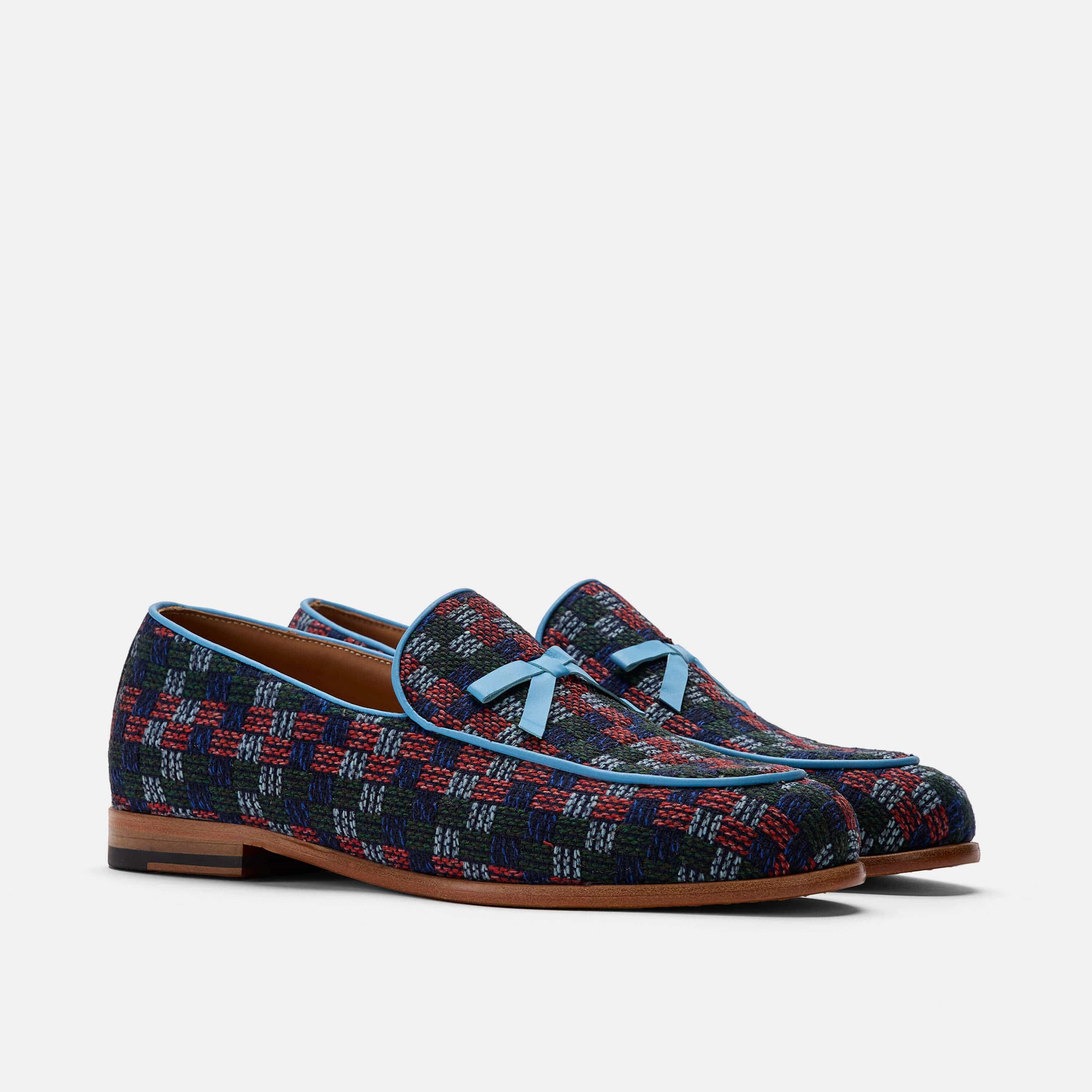 Odell Navy Patchwork Belgian Loafer