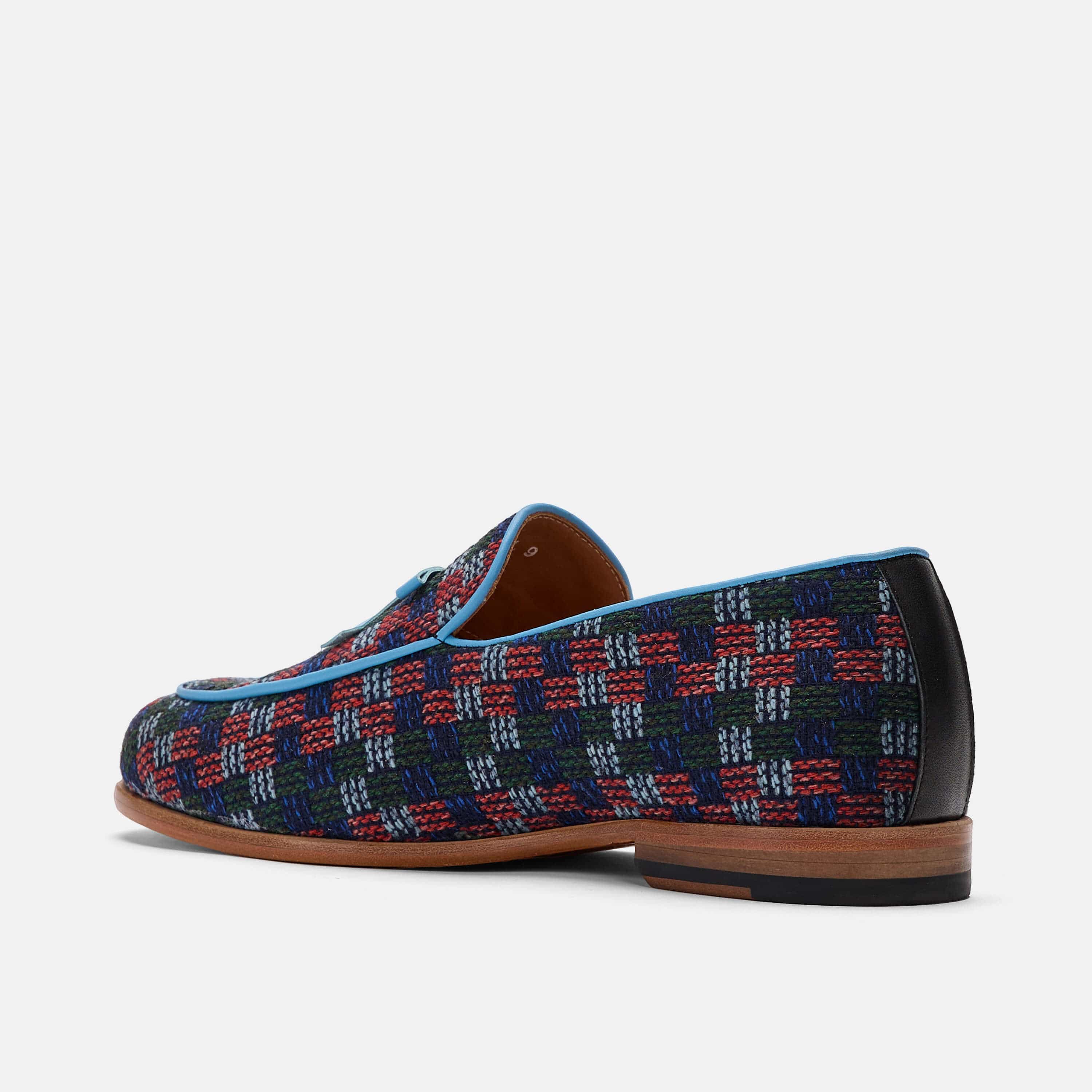 Odell Navy Patchwork Belgian Loafer