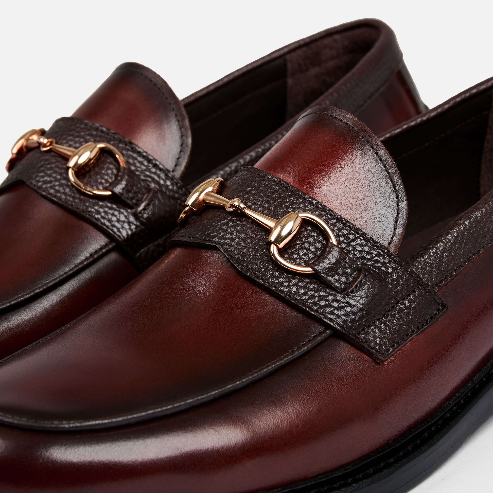 Boardwalk Dark Chili Leather Bit Loafers