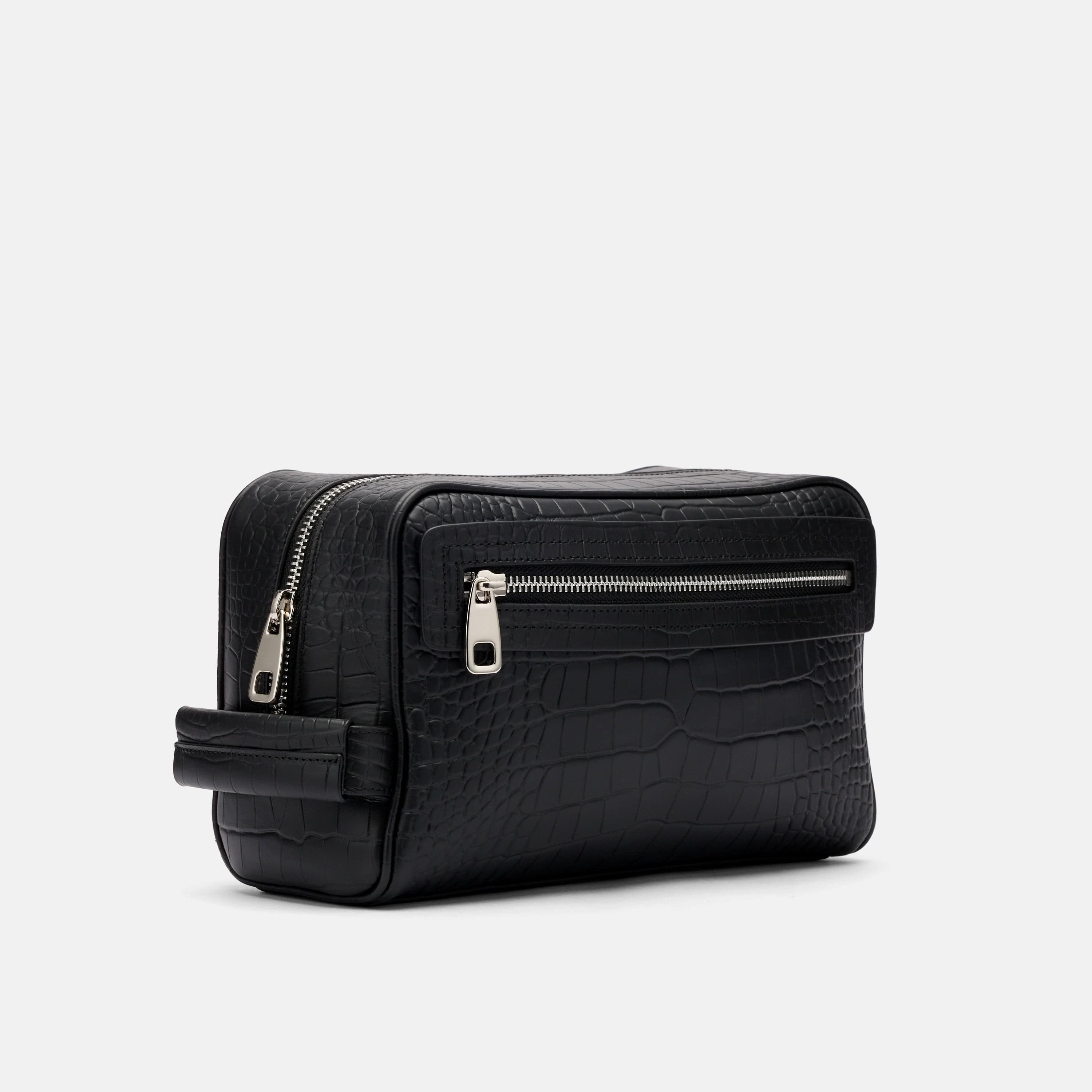 Marc Nolan Dopp Kit - Black Crocskin