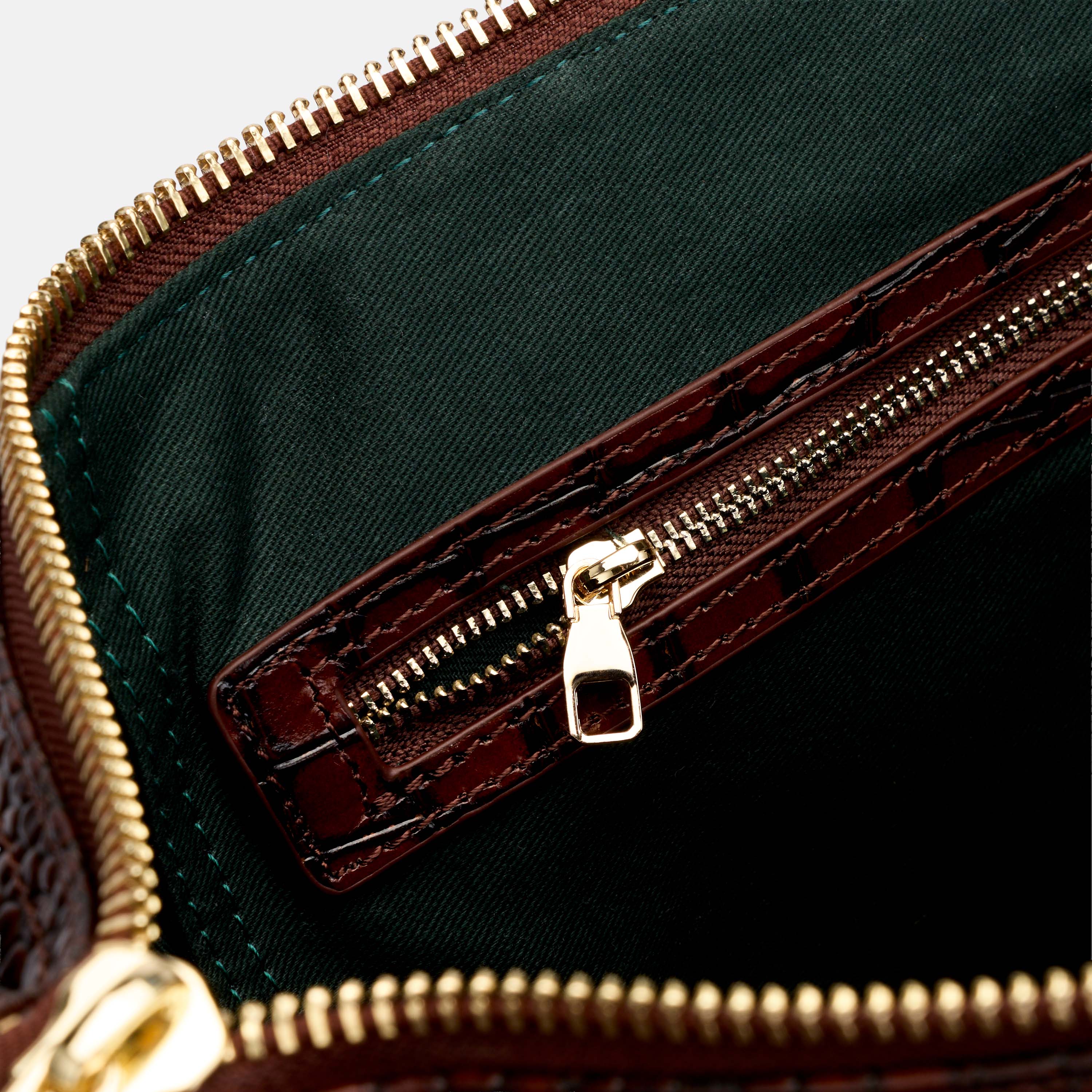 Marc Nolan Large Weekender Duffle Bag - Brown Crocskin