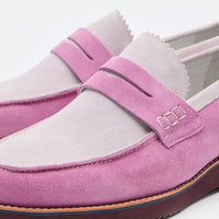 Abe Dusty Rose Suede Penny Loafers
