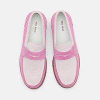 Abe Dusty Rose Suede Penny Loafers