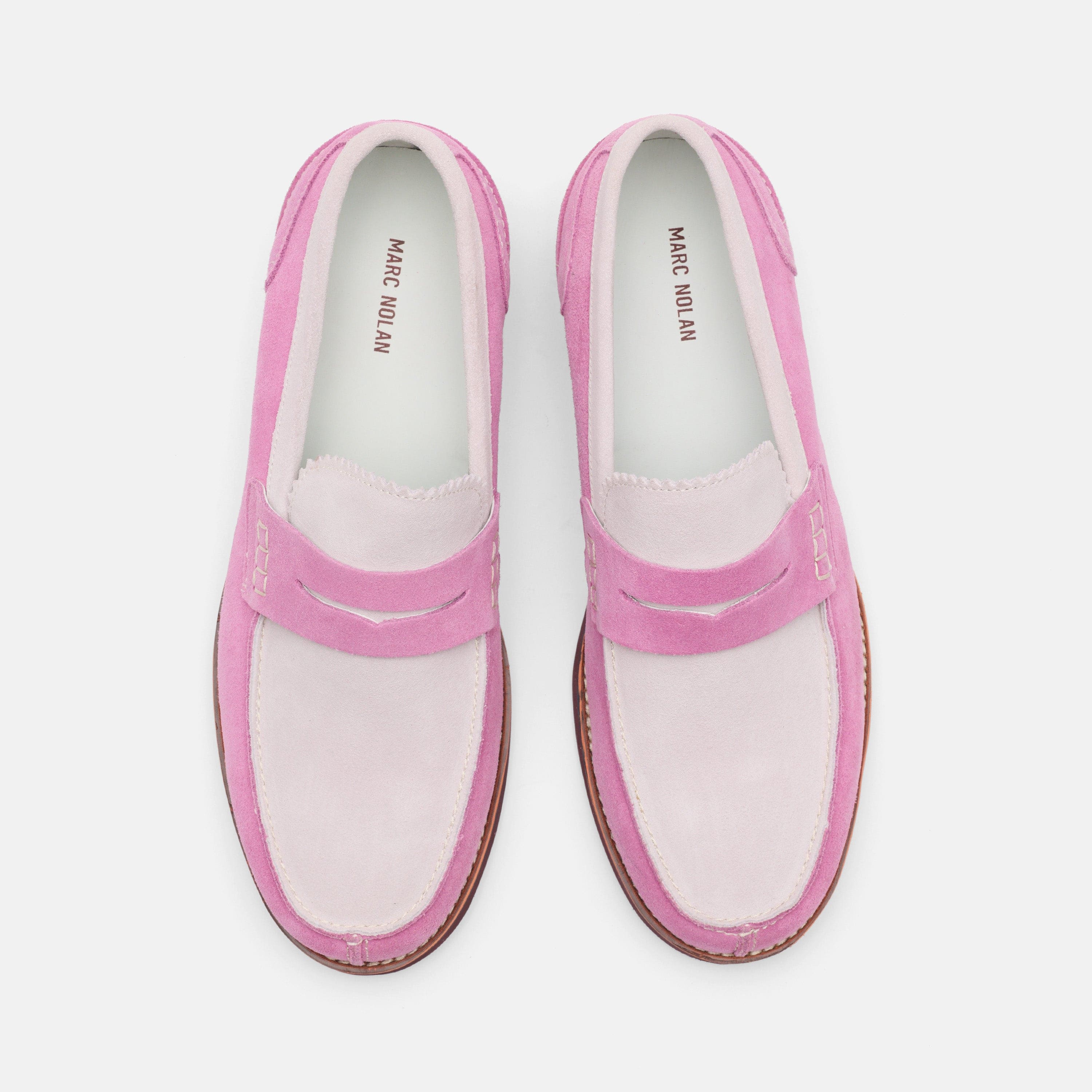 Abe Dusty Rose Suede Penny Loafers
