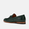 Odell Forest Green Leather Belgian Loafers