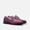 Calum Grape Leather Penny Loafers