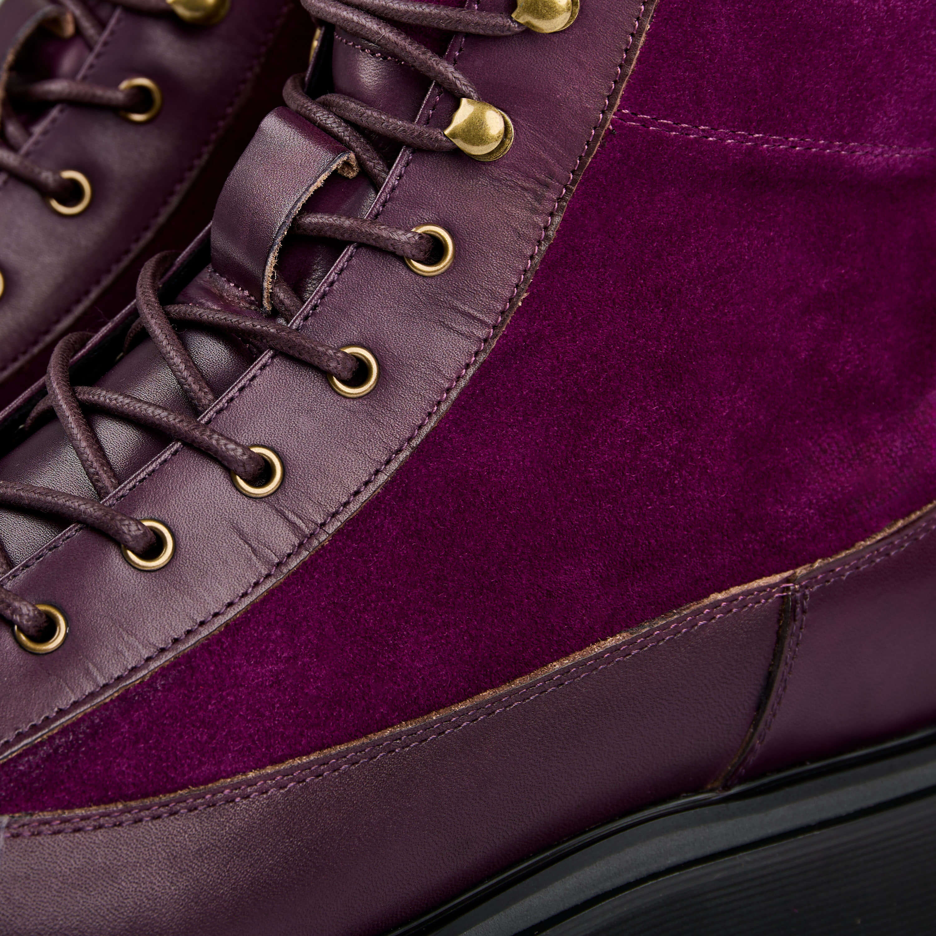 Aiden Grape Combat Boots